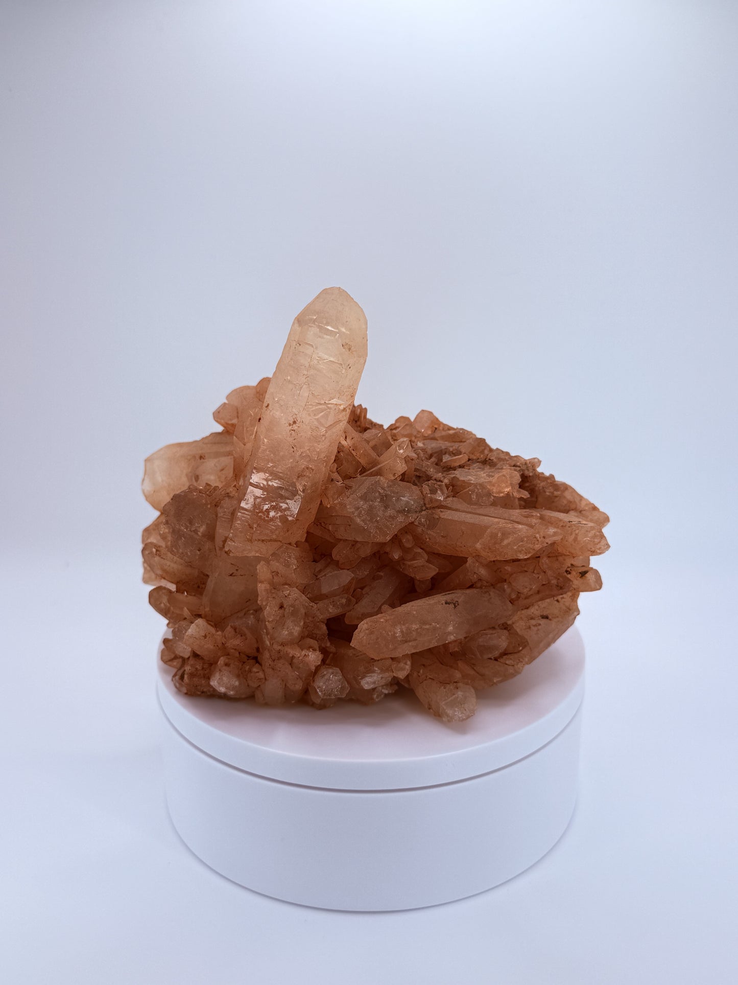 Tangerine Quartz Cluster – Raw Orange Crystal for Creativity, Passion & Manifestation | Natural Quartz from Brazil