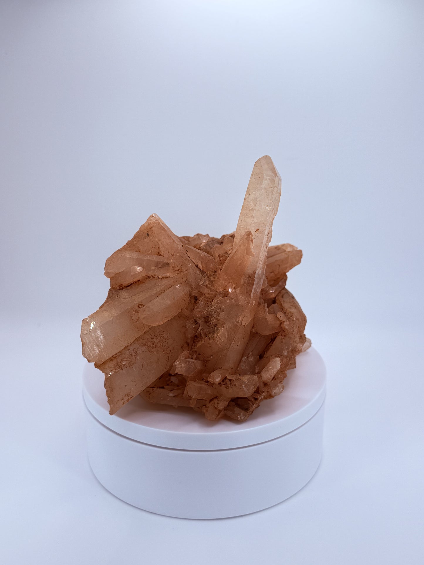 Tangerine Quartz Cluster – Raw Orange Crystal for Creativity, Passion & Manifestation | Natural Quartz from Brazil