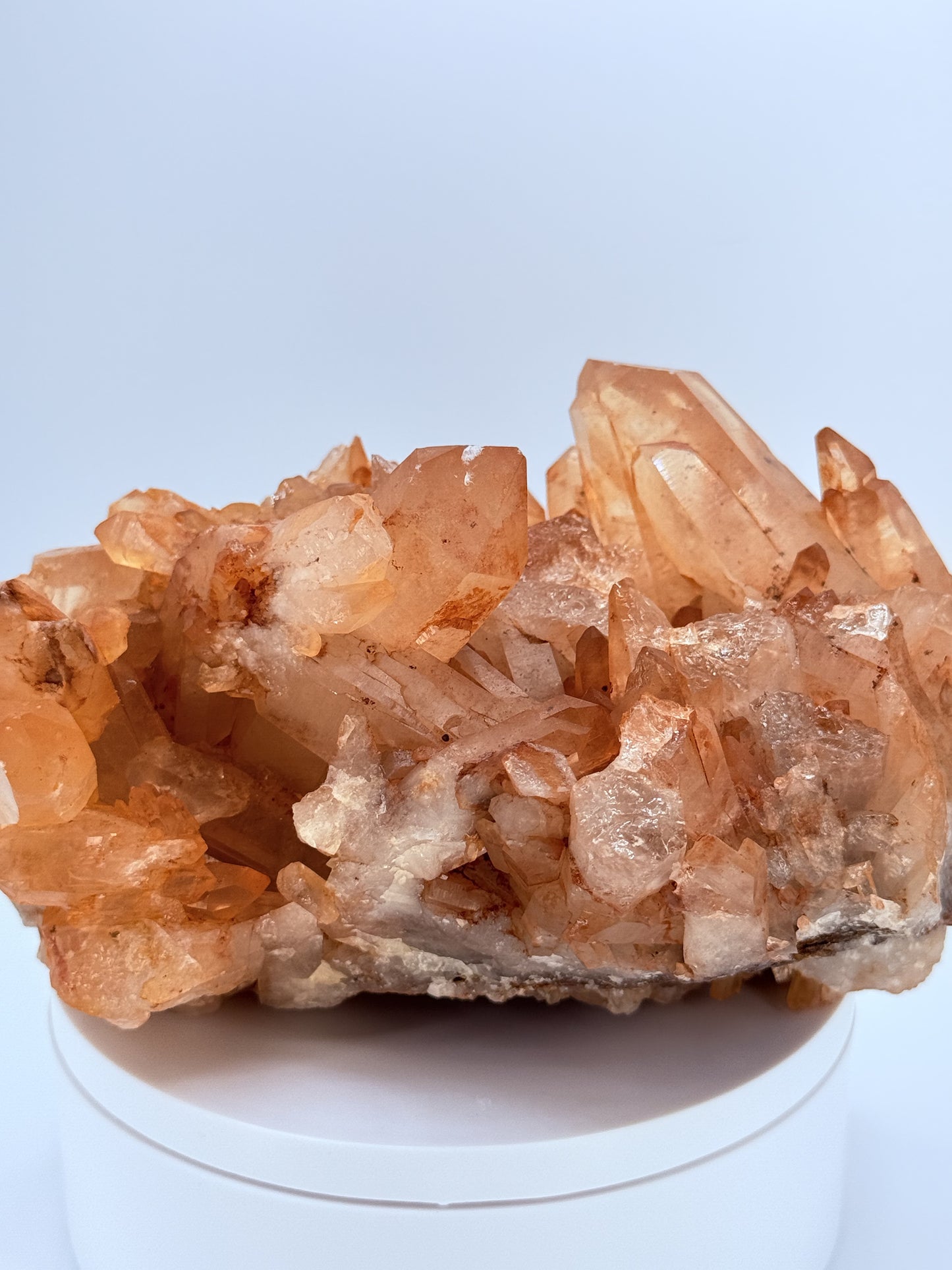 Tangerine Quartz Cluster – Raw Orange Crystal for Creativity, Passion & Manifestation | Natural Quartz from Brazil