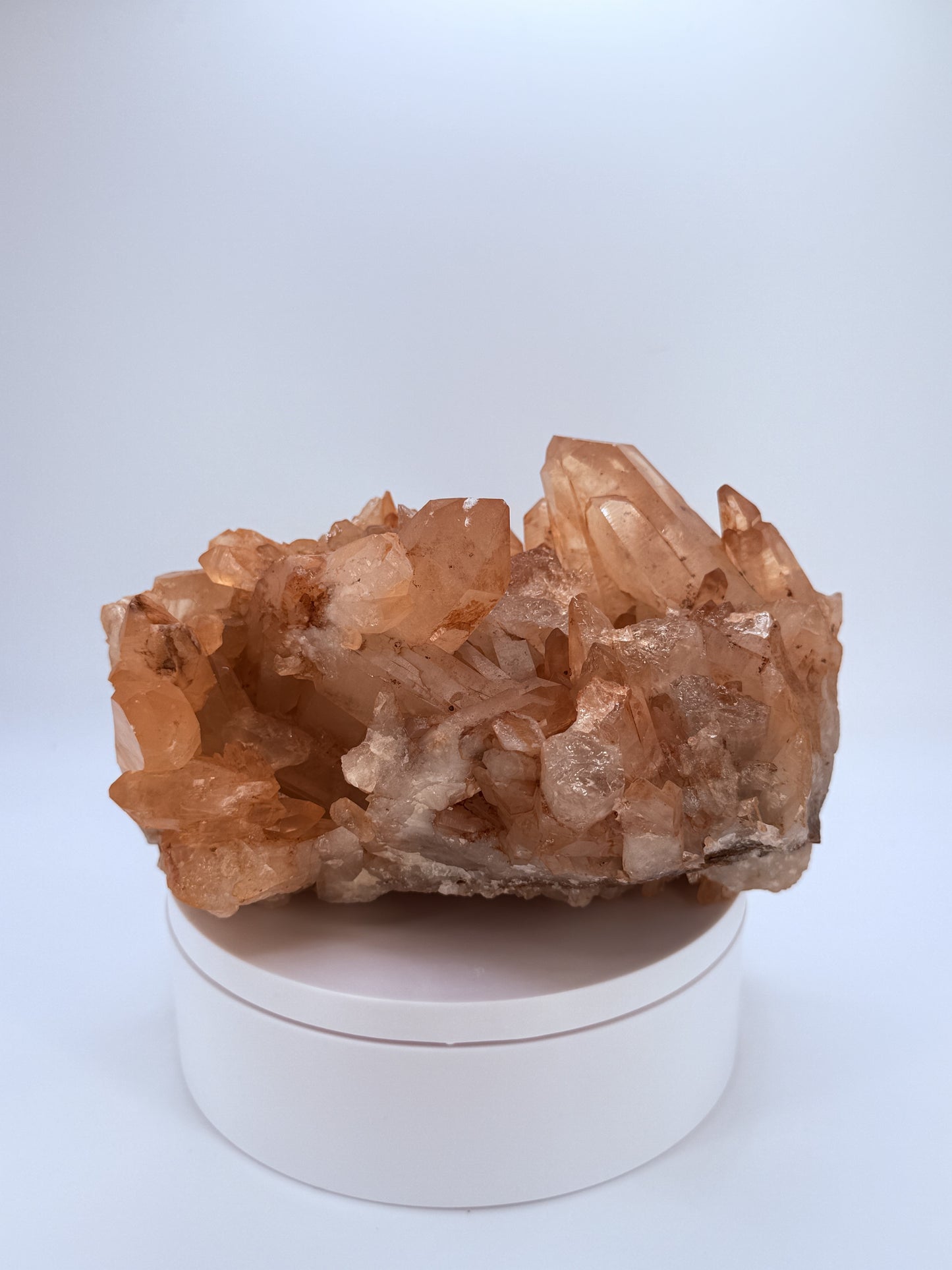 Tangerine Quartz Cluster – Raw Orange Crystal for Creativity, Passion & Manifestation | Natural Quartz from Brazil
