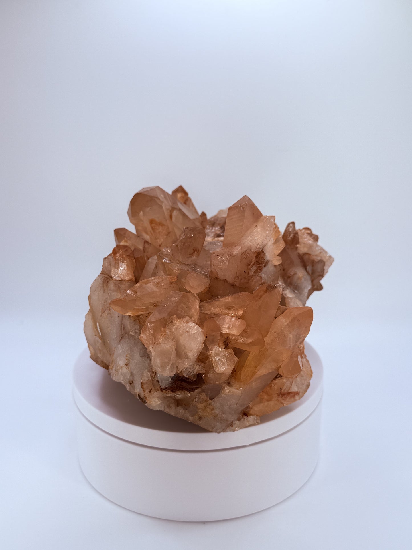 Tangerine Quartz Cluster – Raw Orange Crystal for Creativity, Passion & Manifestation | Natural Quartz from Brazil