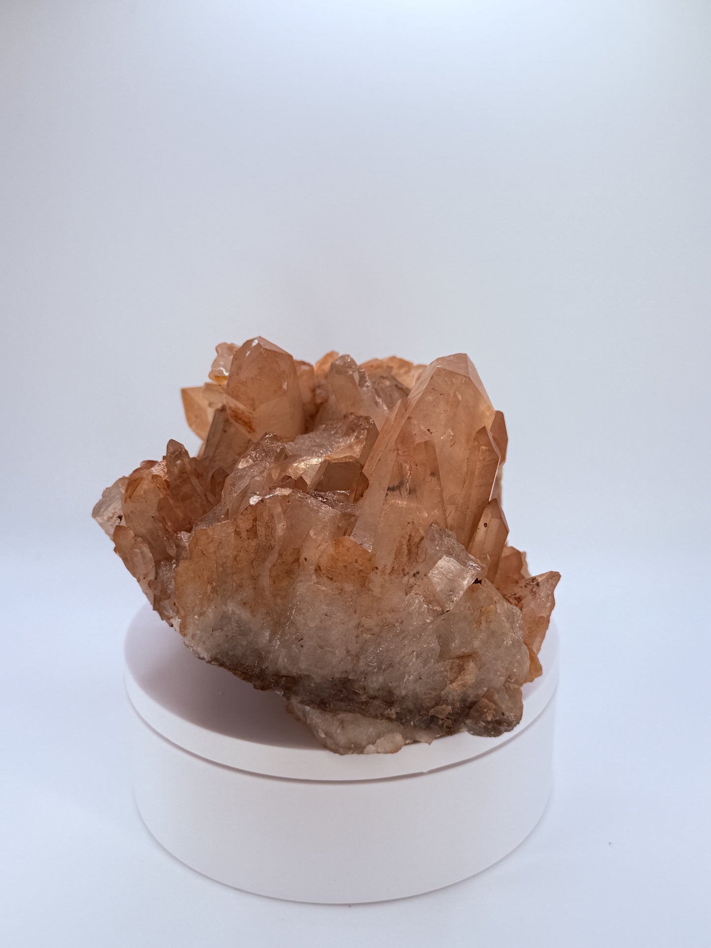 Tangerine Quartz Cluster – Raw Orange Crystal for Creativity, Passion & Manifestation | Natural Quartz from Brazil