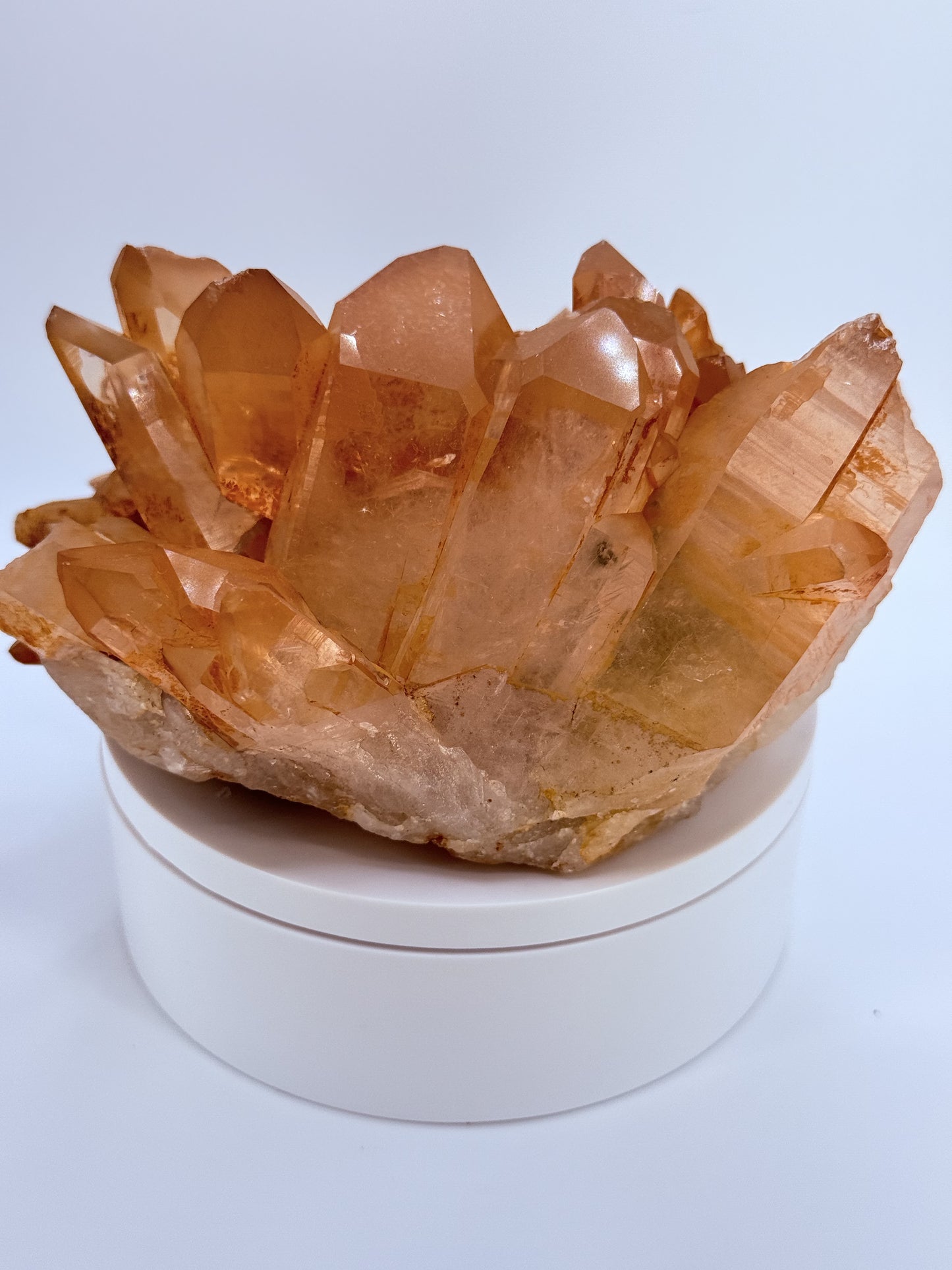 Tangerine Quartz Cluster – Raw Orange Crystal for Creativity, Passion & Manifestation | Natural Quartz from Brazil