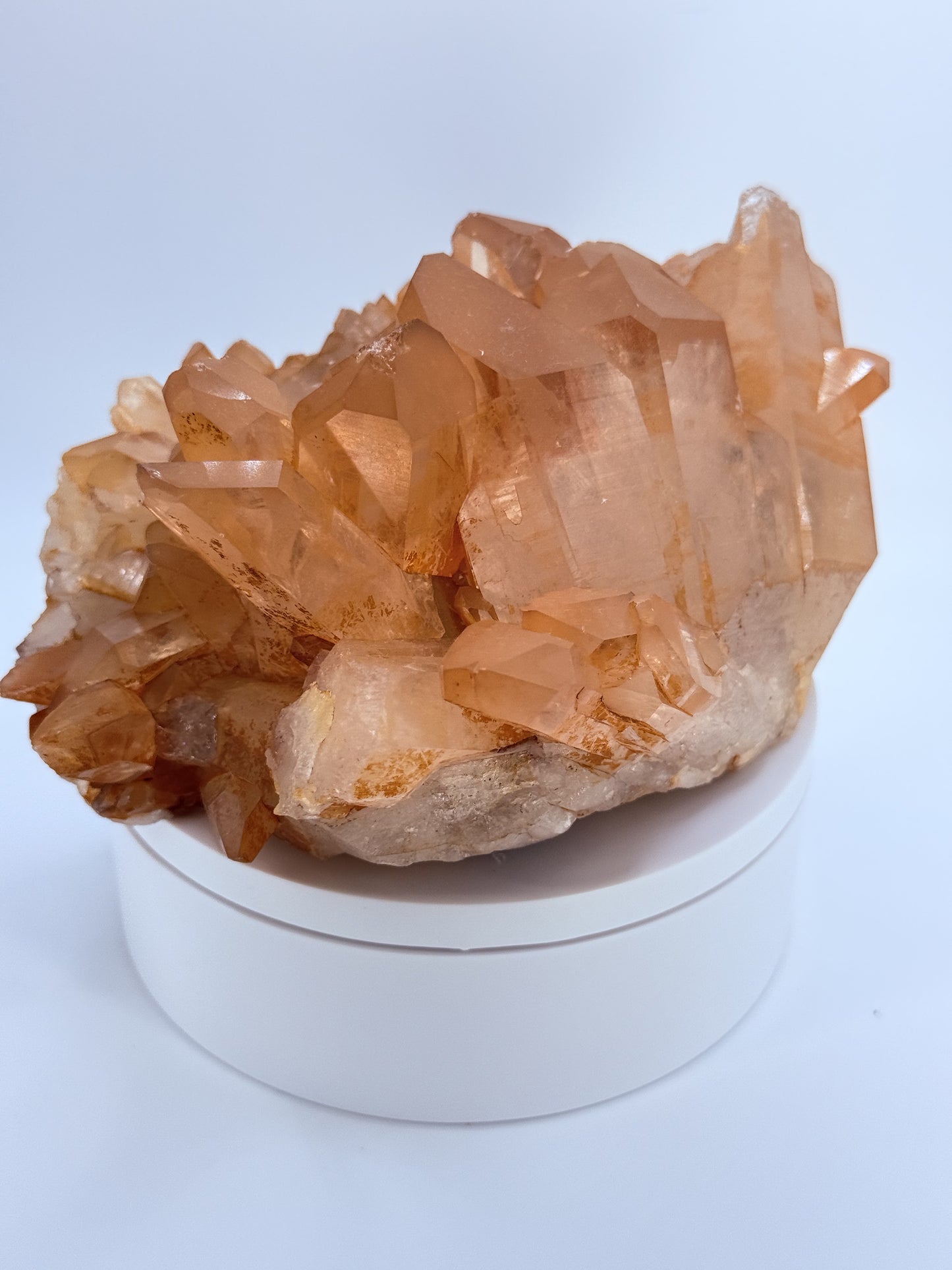 Tangerine Quartz Cluster – Raw Orange Crystal for Creativity, Passion & Manifestation | Natural Quartz from Brazil