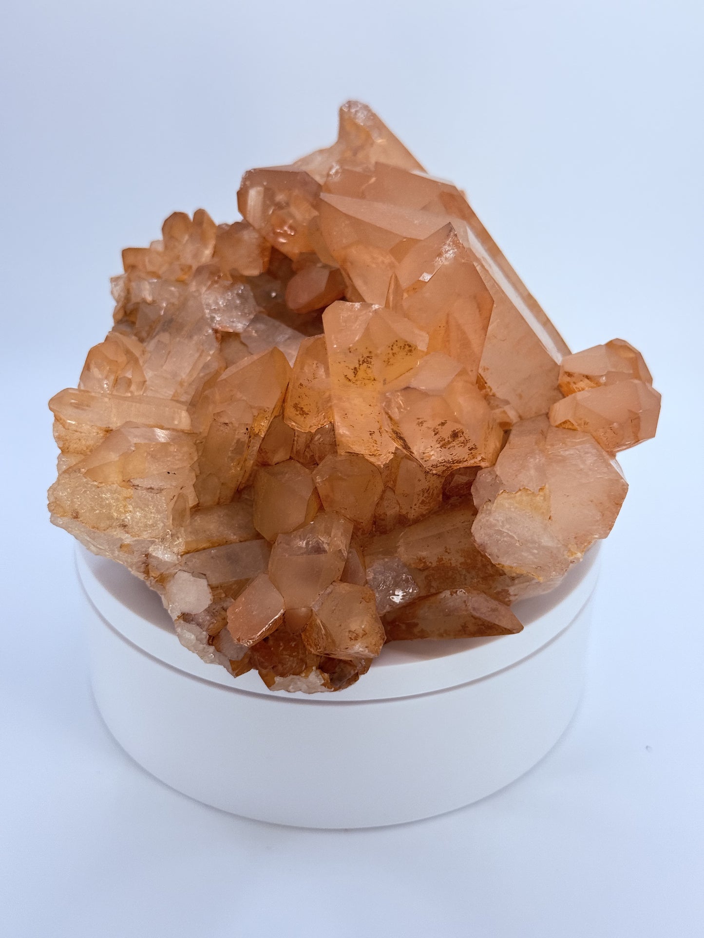Tangerine Quartz Cluster – Raw Orange Crystal for Creativity, Passion & Manifestation | Natural Quartz from Brazil