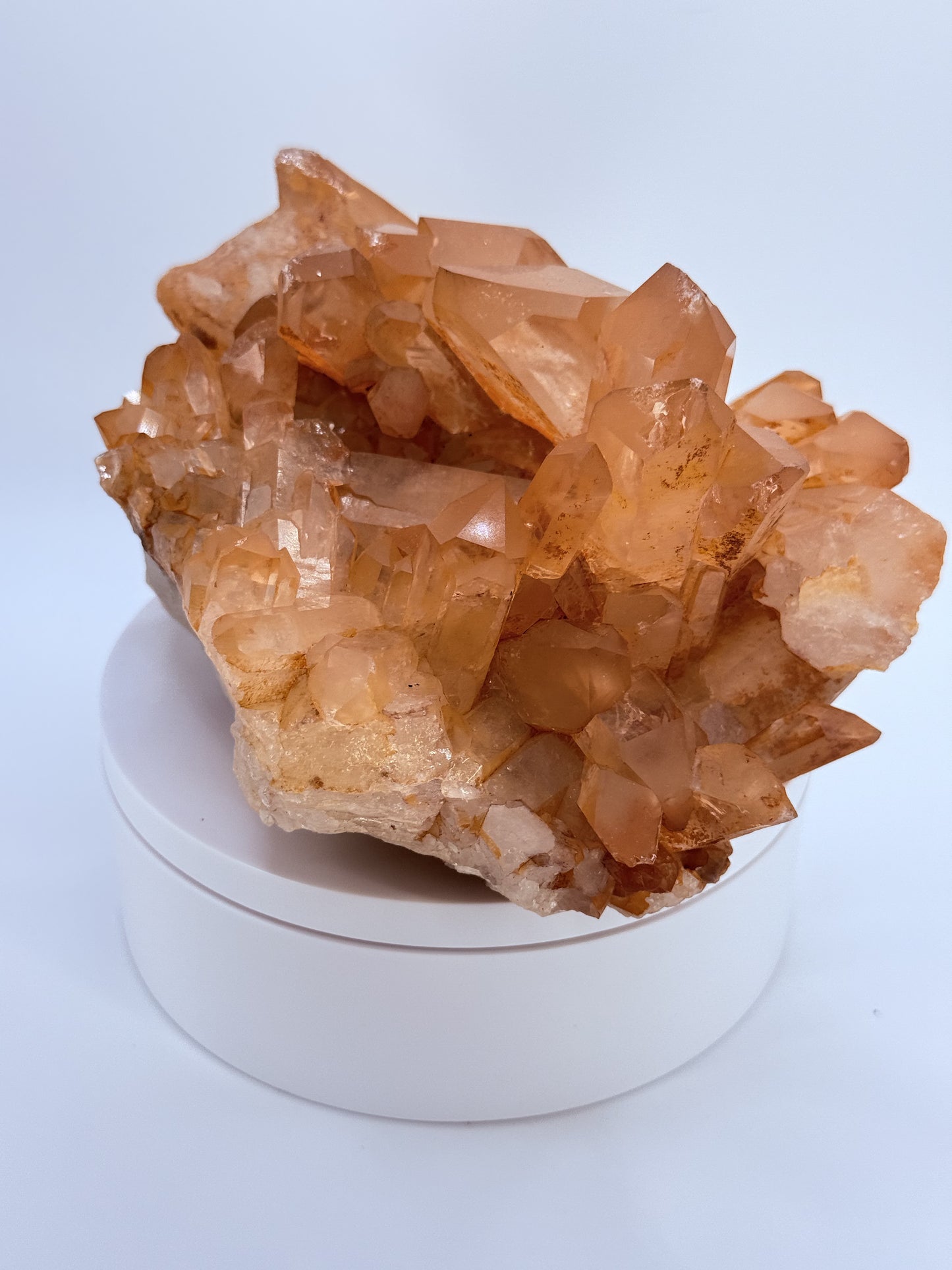 Tangerine Quartz Cluster – Raw Orange Crystal for Creativity, Passion & Manifestation | Natural Quartz from Brazil