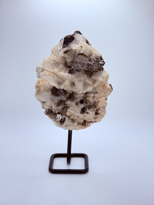 Black Tourmaline with Golden Mica on Matrix – Powerful Protection & Grounding Crystal | Handpicked Healing Stone for Strength & Energy Shielding