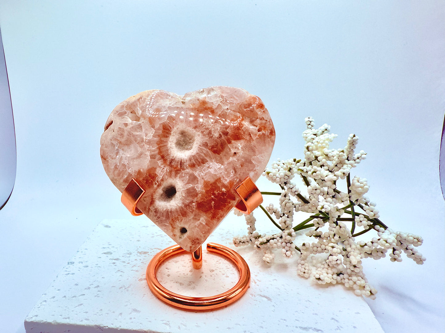 Pink Amethyst Heart 1
