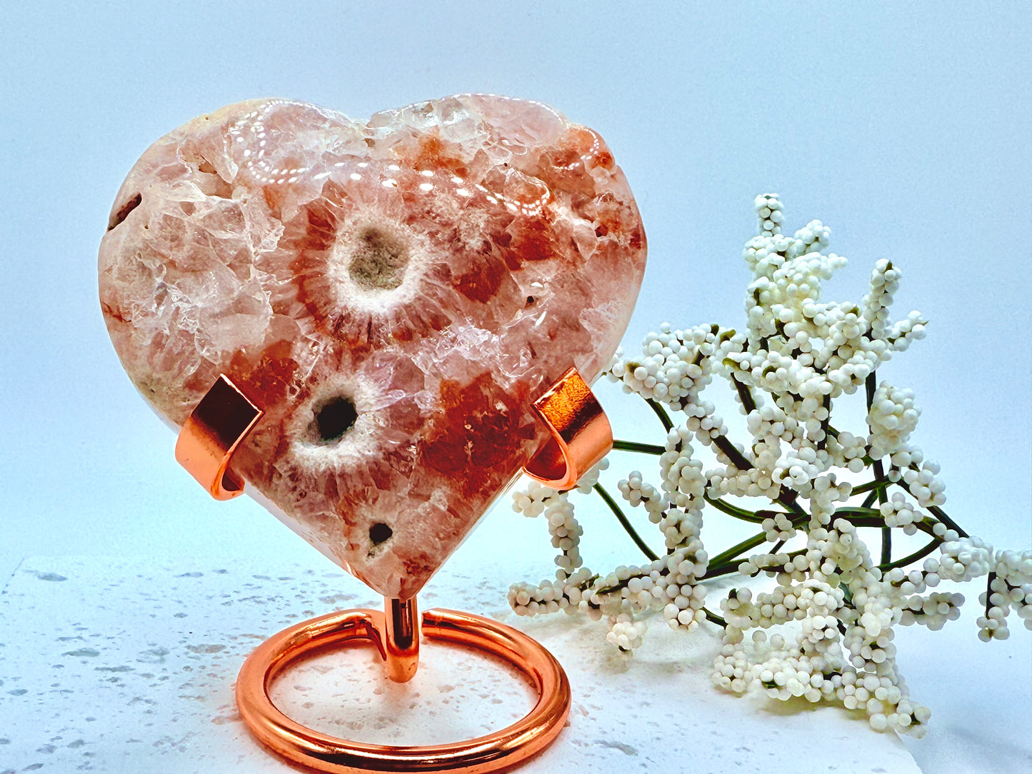Pink Amethyst Heart 1