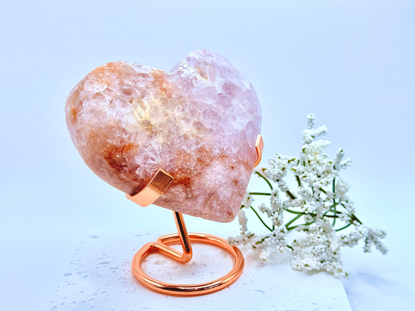 Pink Amethyst Heart 2