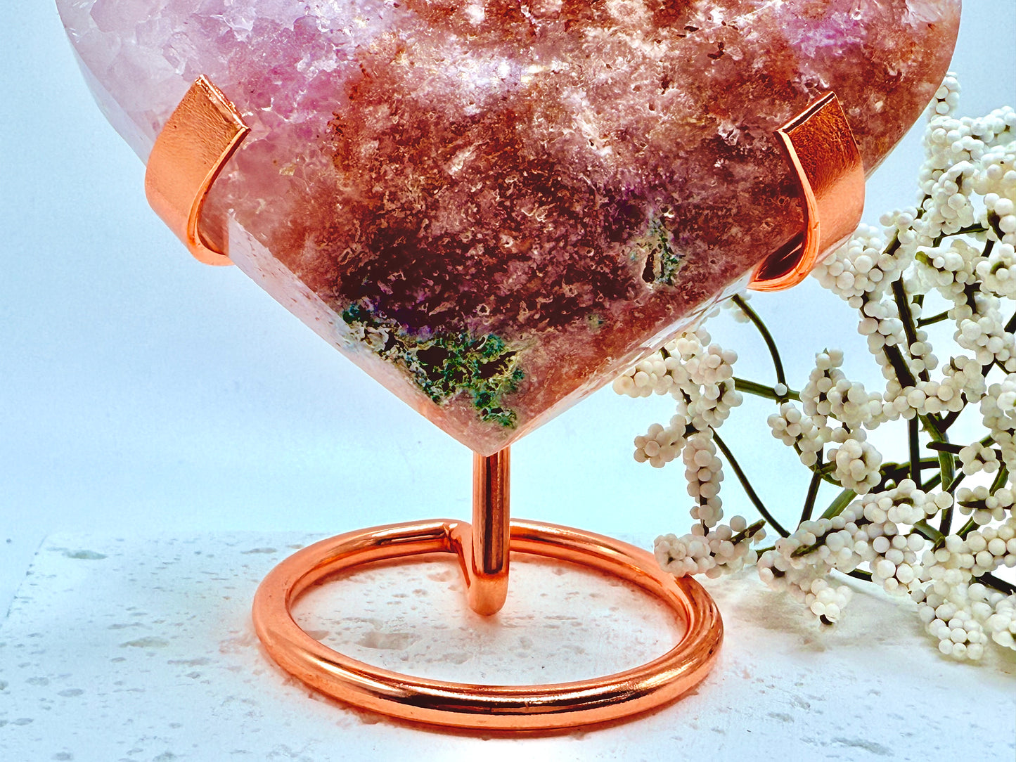 Pink Amethyst Heart 2