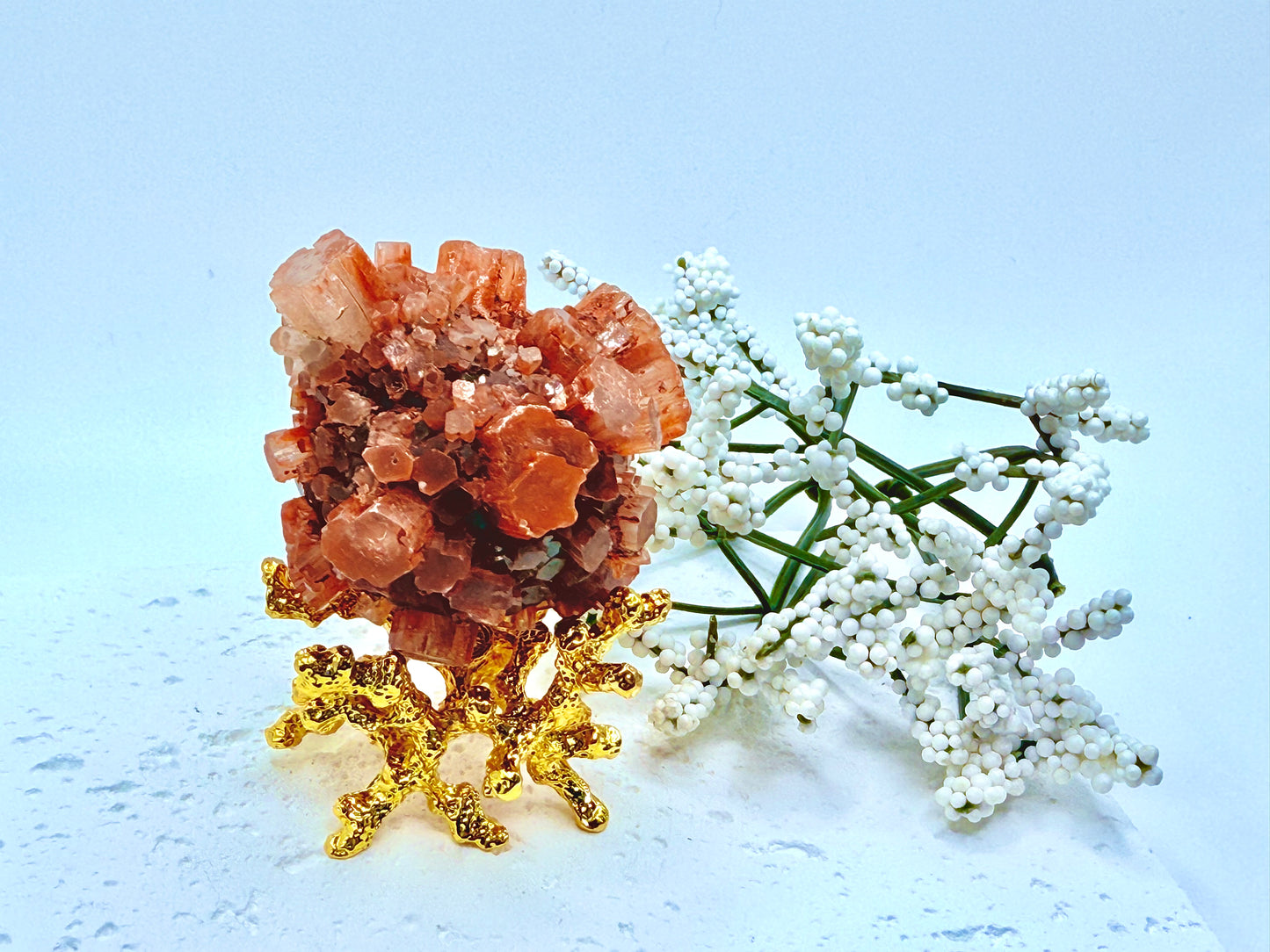 Brown Aragonite Sputnik Crystal Cluster
