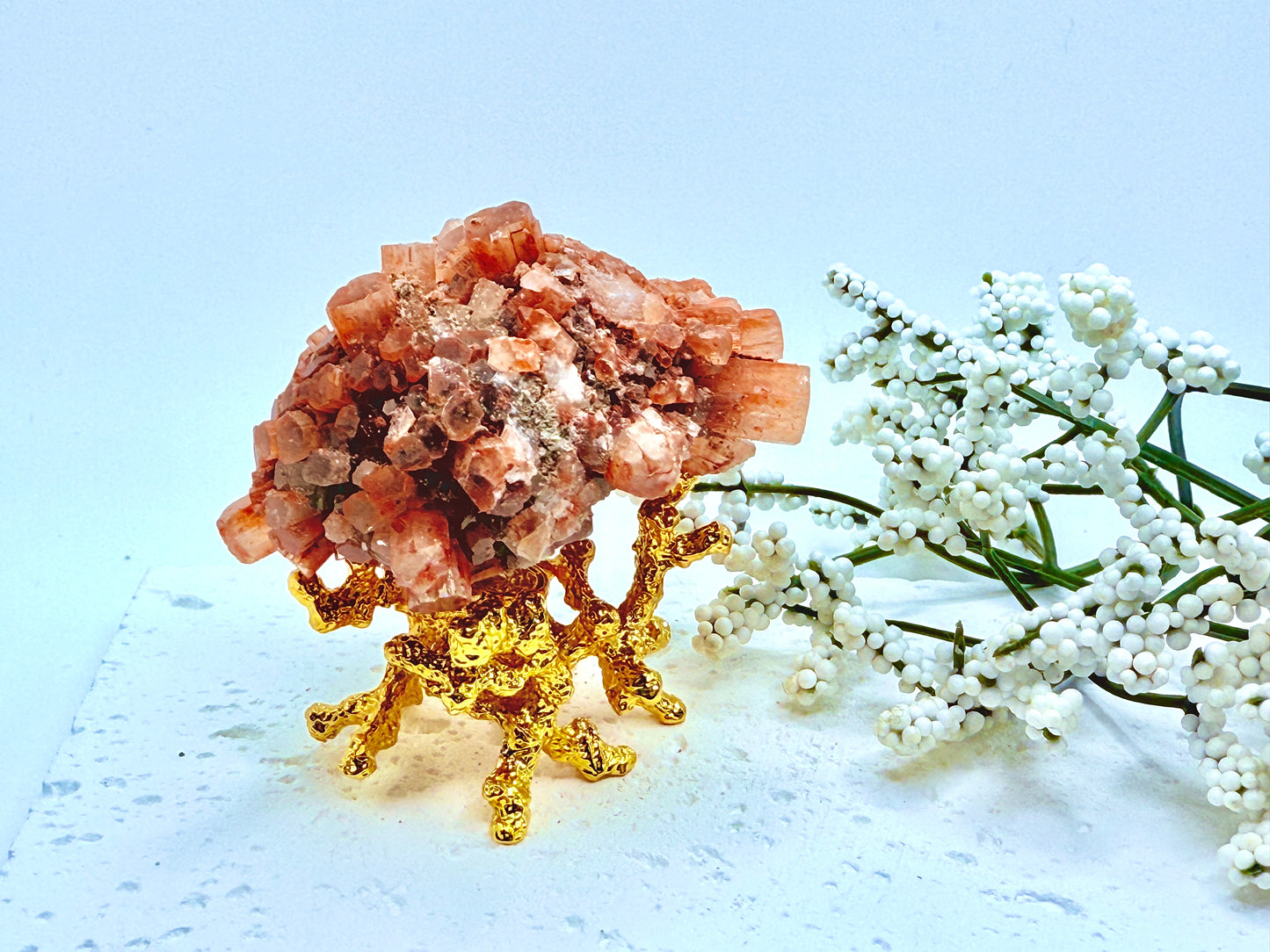 Brown Aragonite Sputnik Crystal Cluster