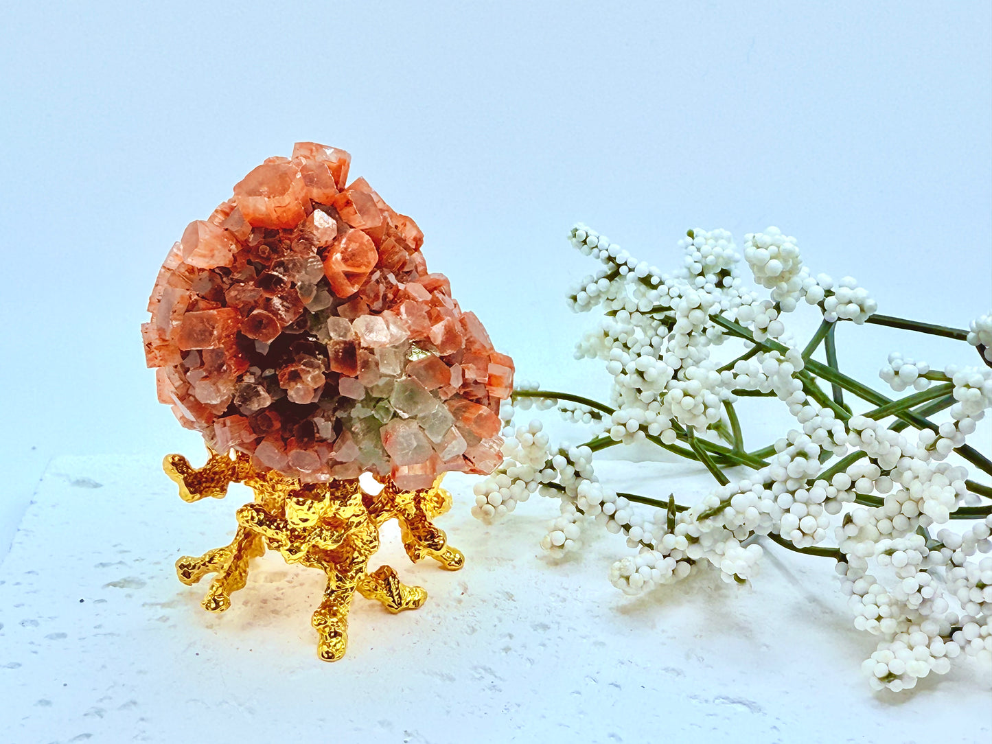 Brown Aragonite Sputnik Crystal Cluster
