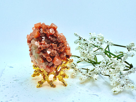 Brown Aragonite Sputnik Crystal Cluster