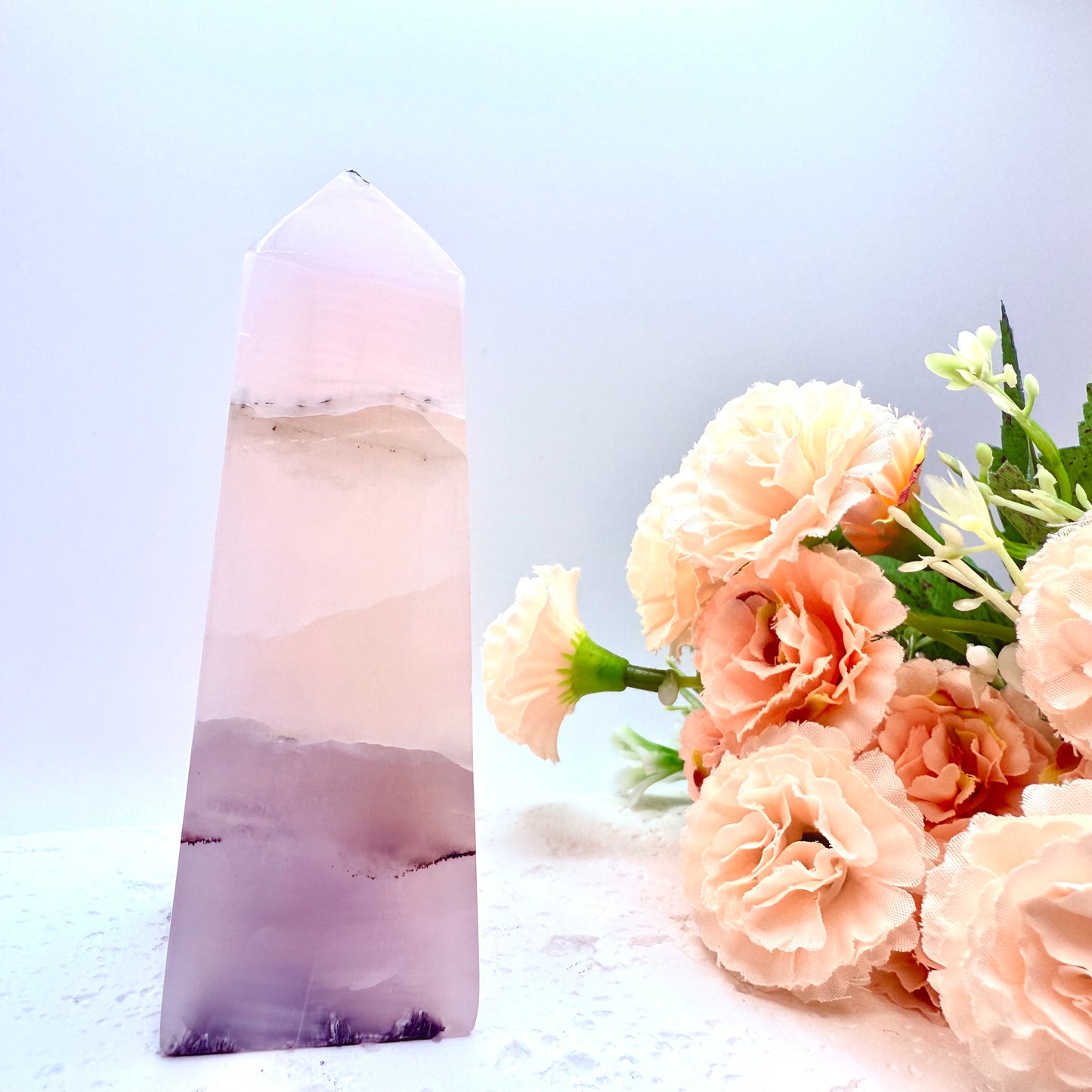 Pink Mangano Calcite Tower