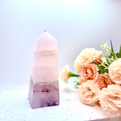 Pink Mangano Calcite Tower