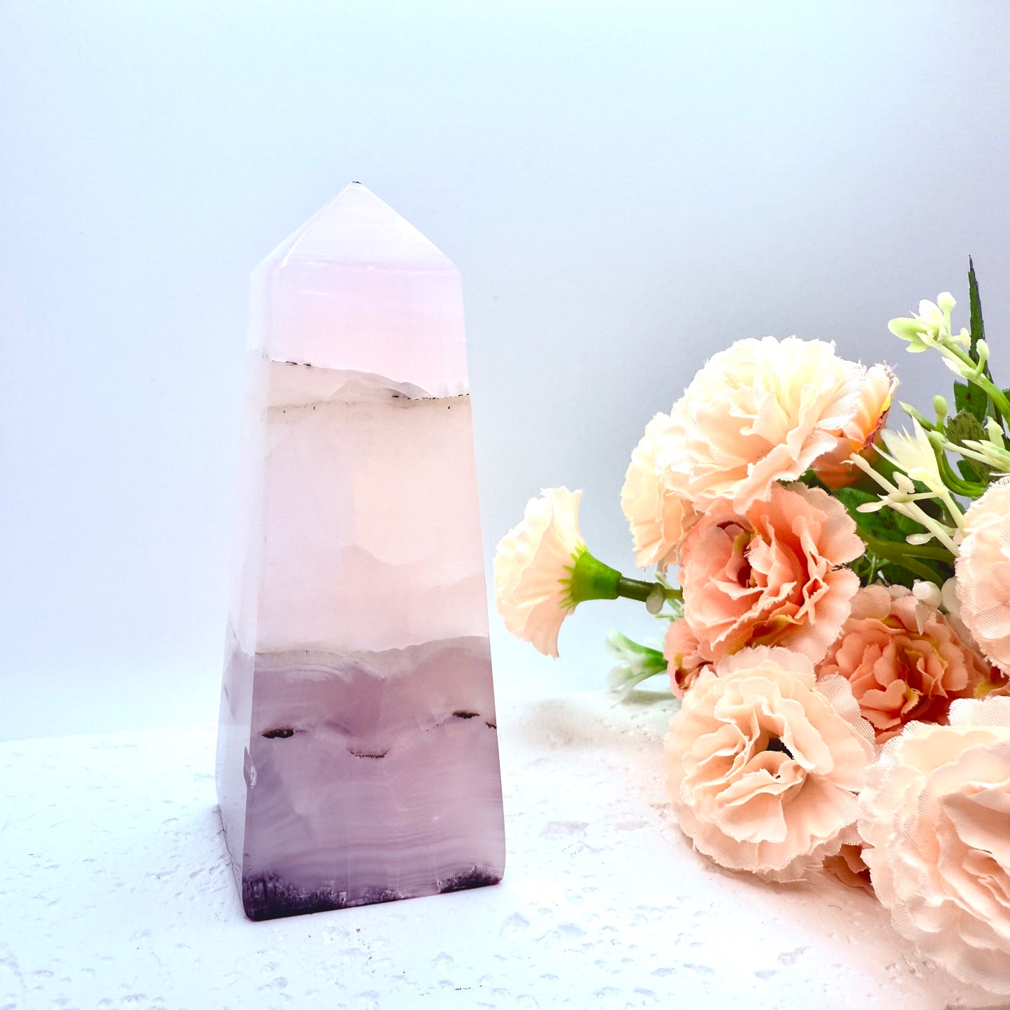 Pink Mangano Calcite Tower