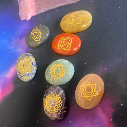 Seven Chakra Tumble Set