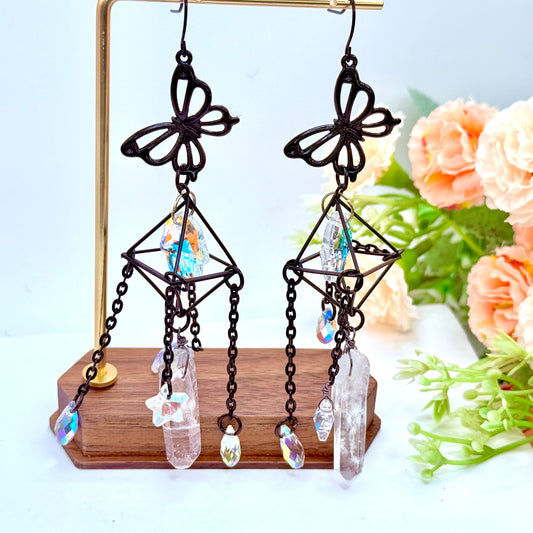 Aura Clear Quartz Earrings