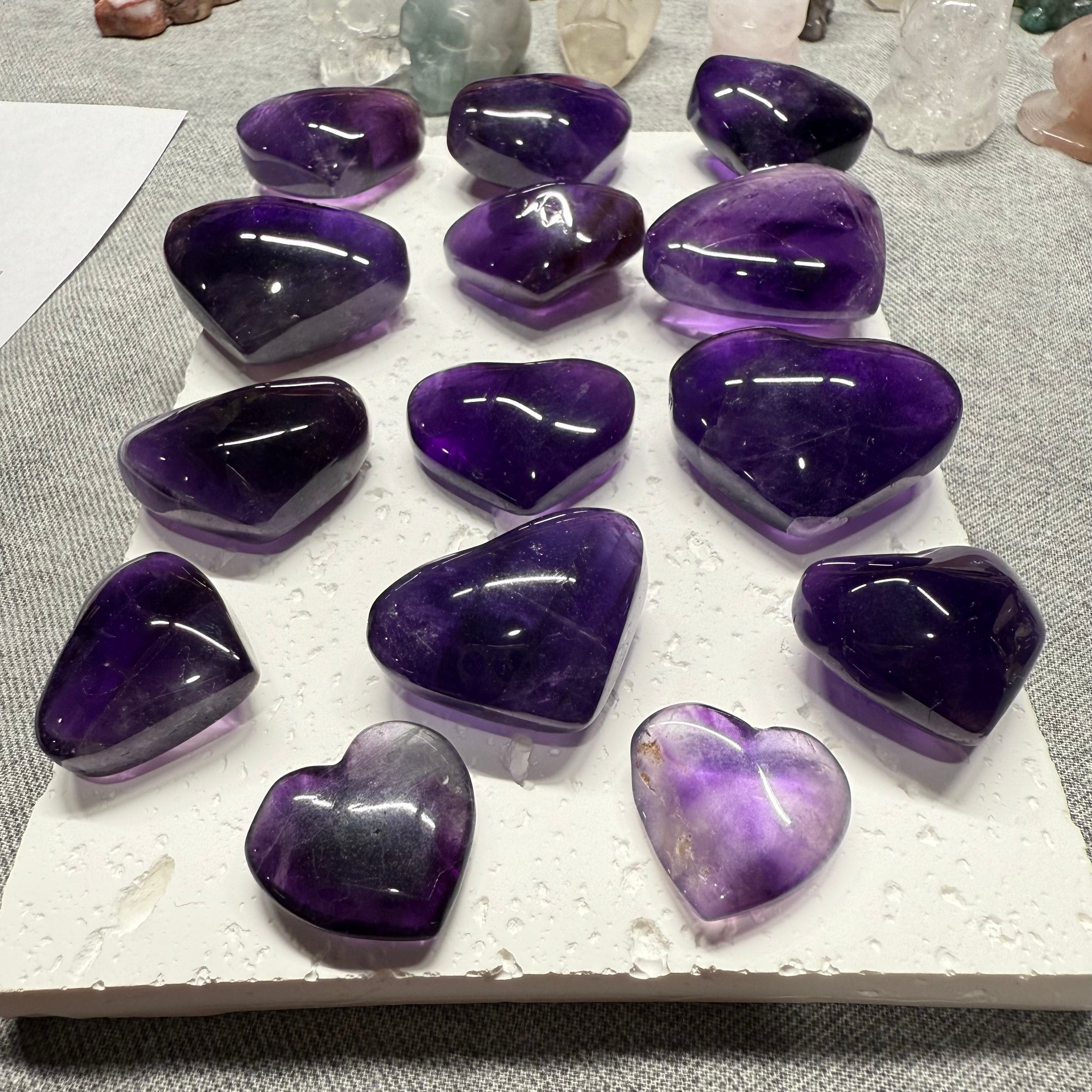 Mini-Amethyst-Herzen (Los)