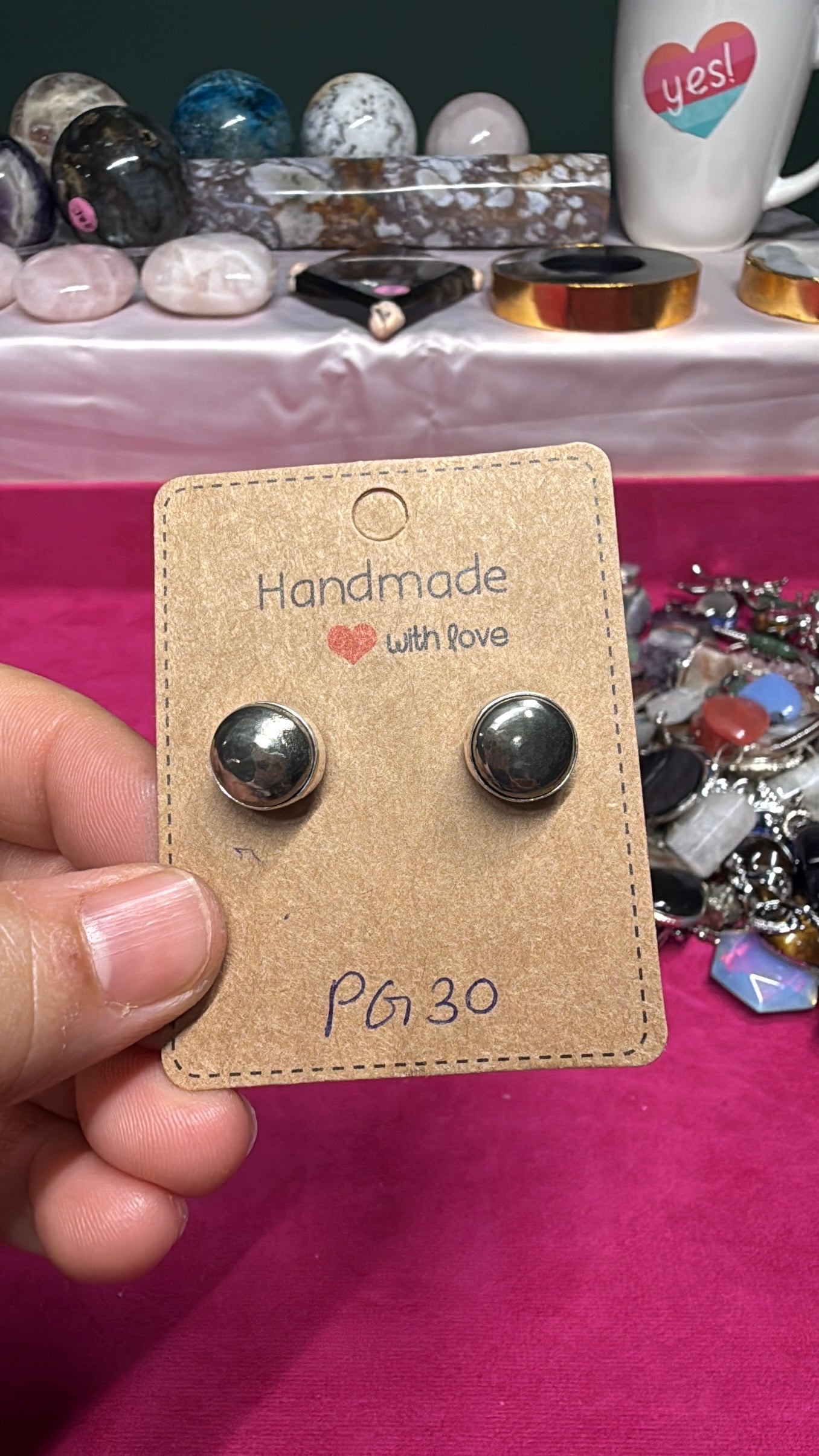 Pyrite Stud Earrings