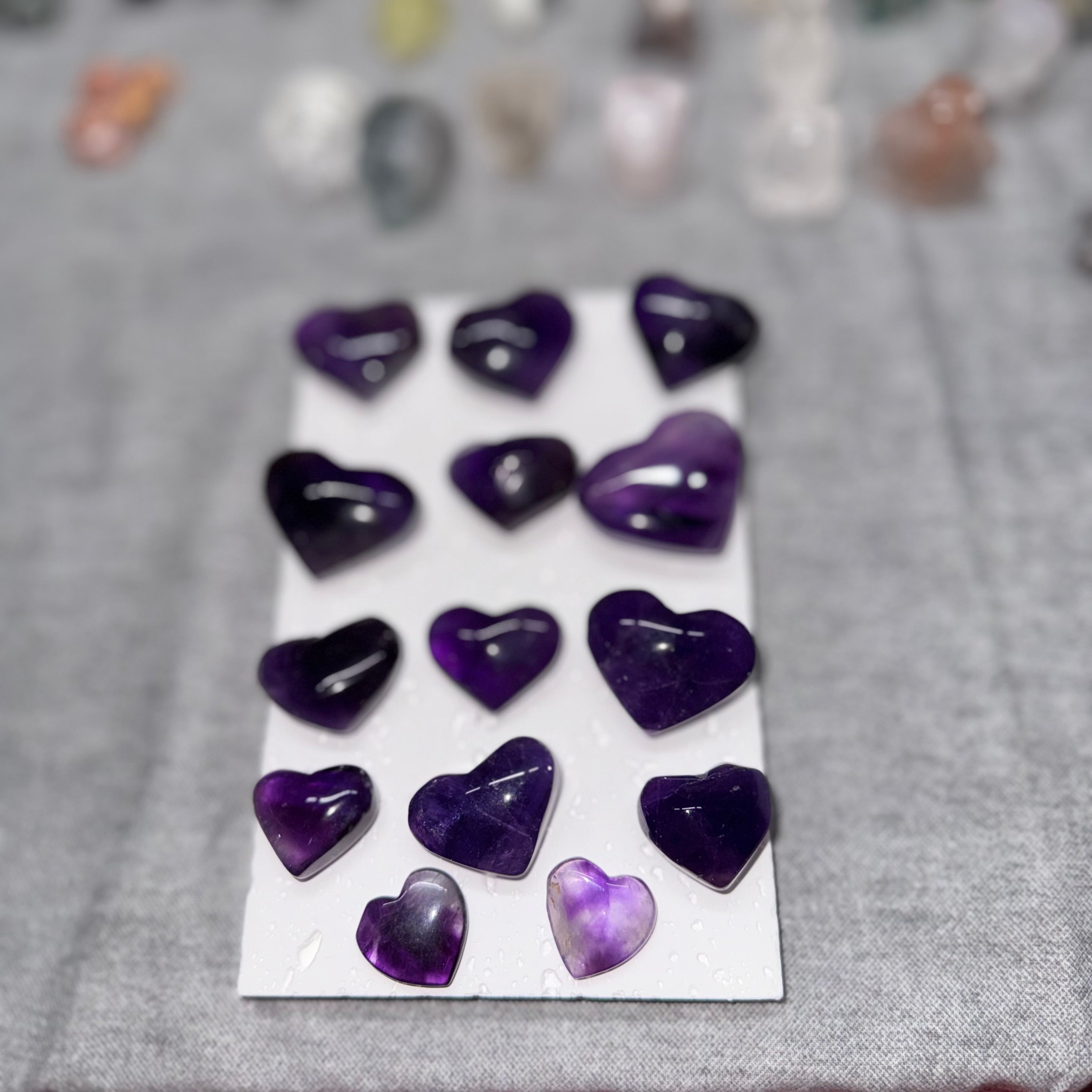 Mini-Amethyst-Herzen (Los)