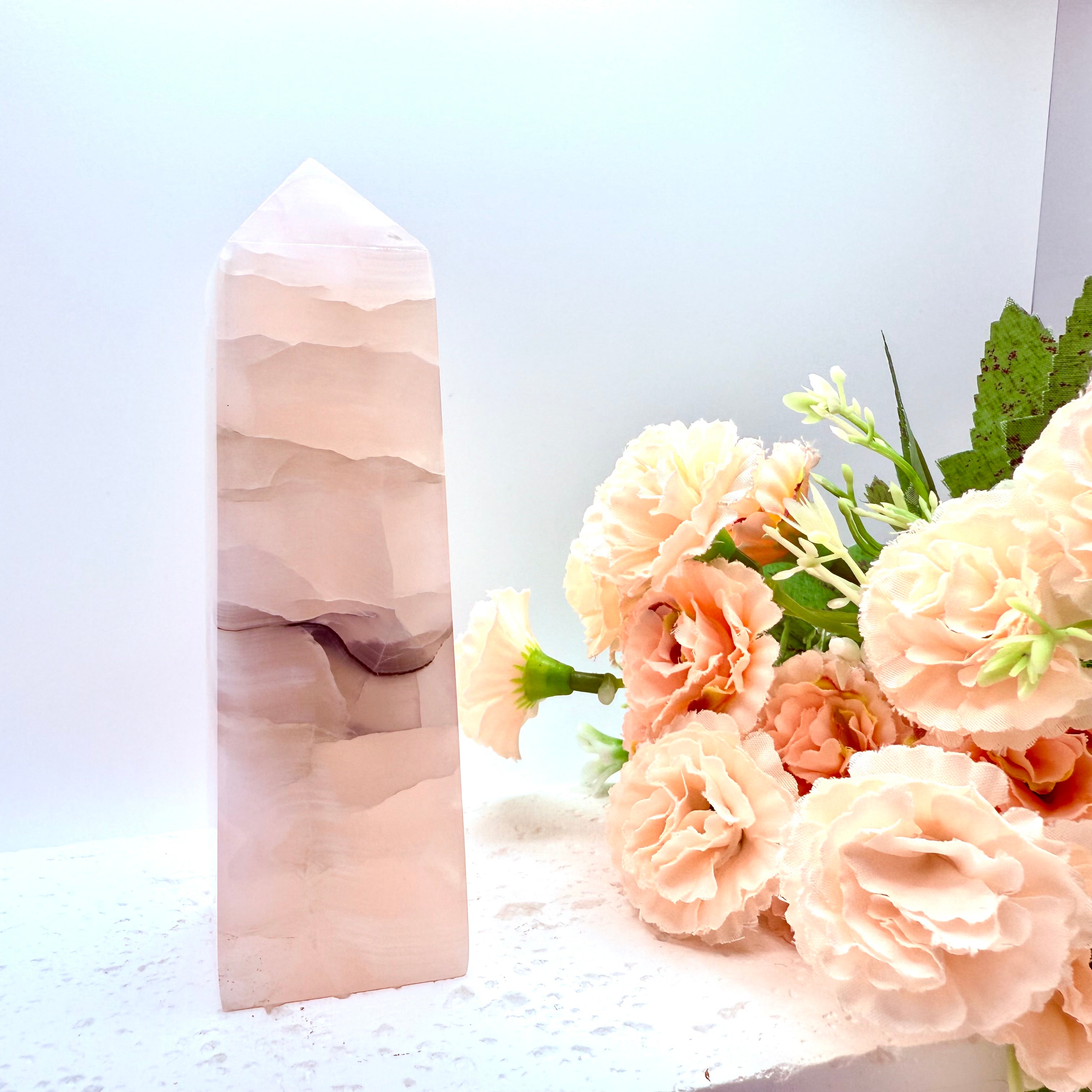 Pink Mangano Calcite Towers