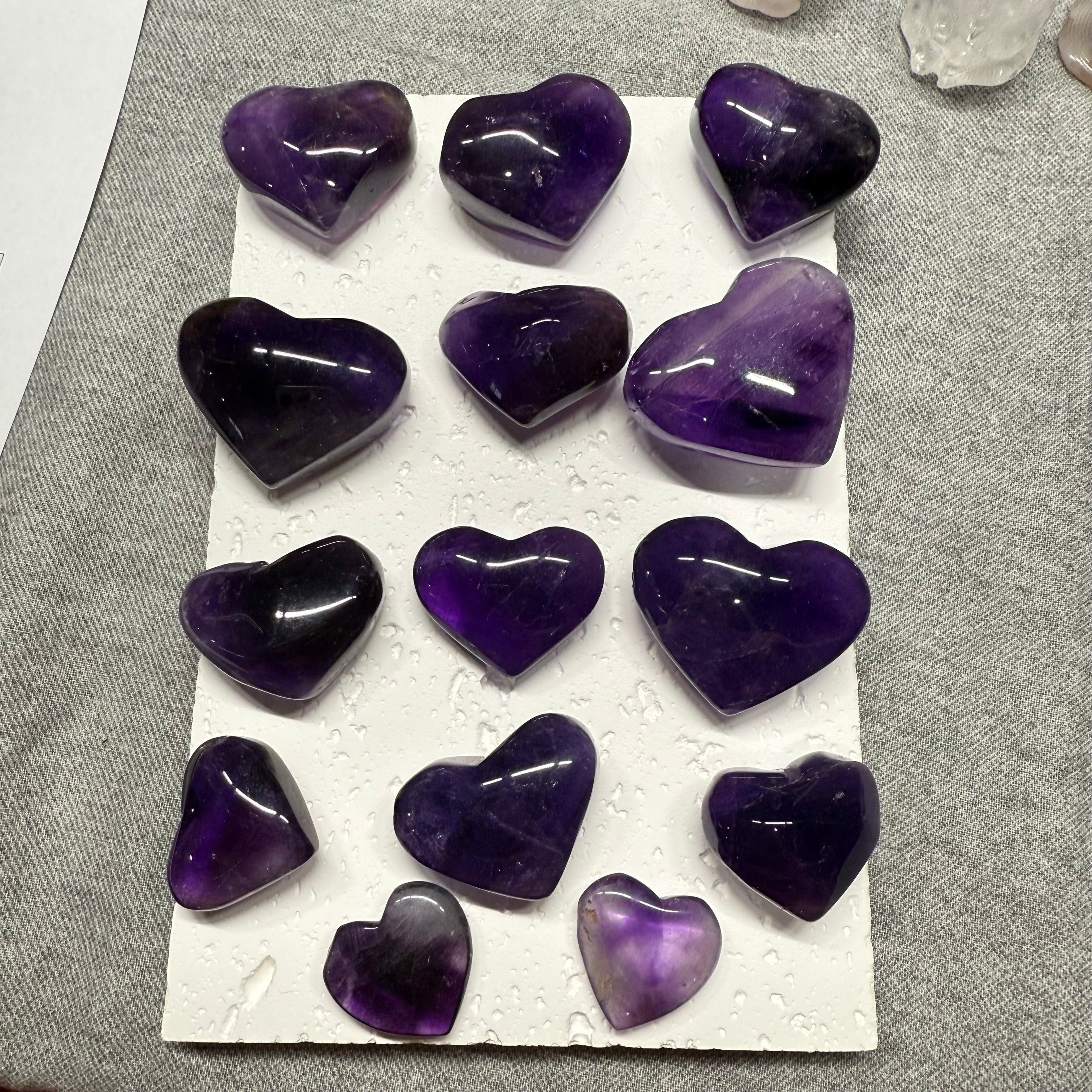 Mini-Amethyst-Herzen (Los)