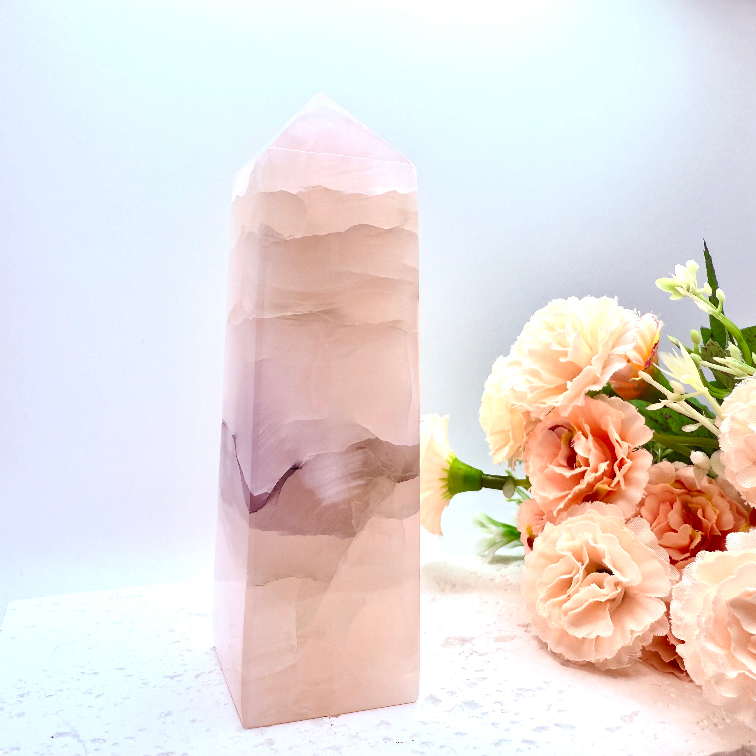 Pink Mangano Calcite Towers