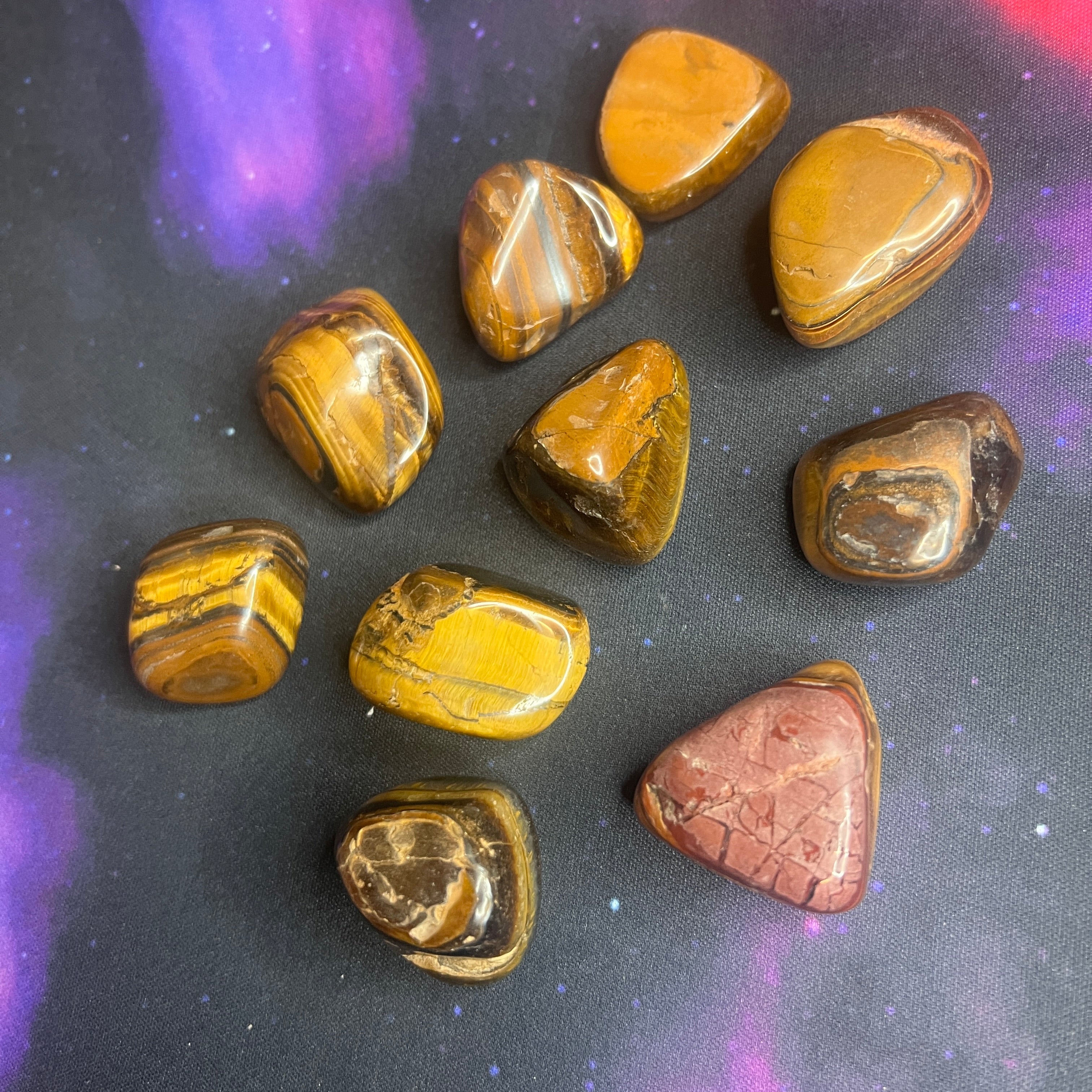 Tigers Eye Tumble Stones Set