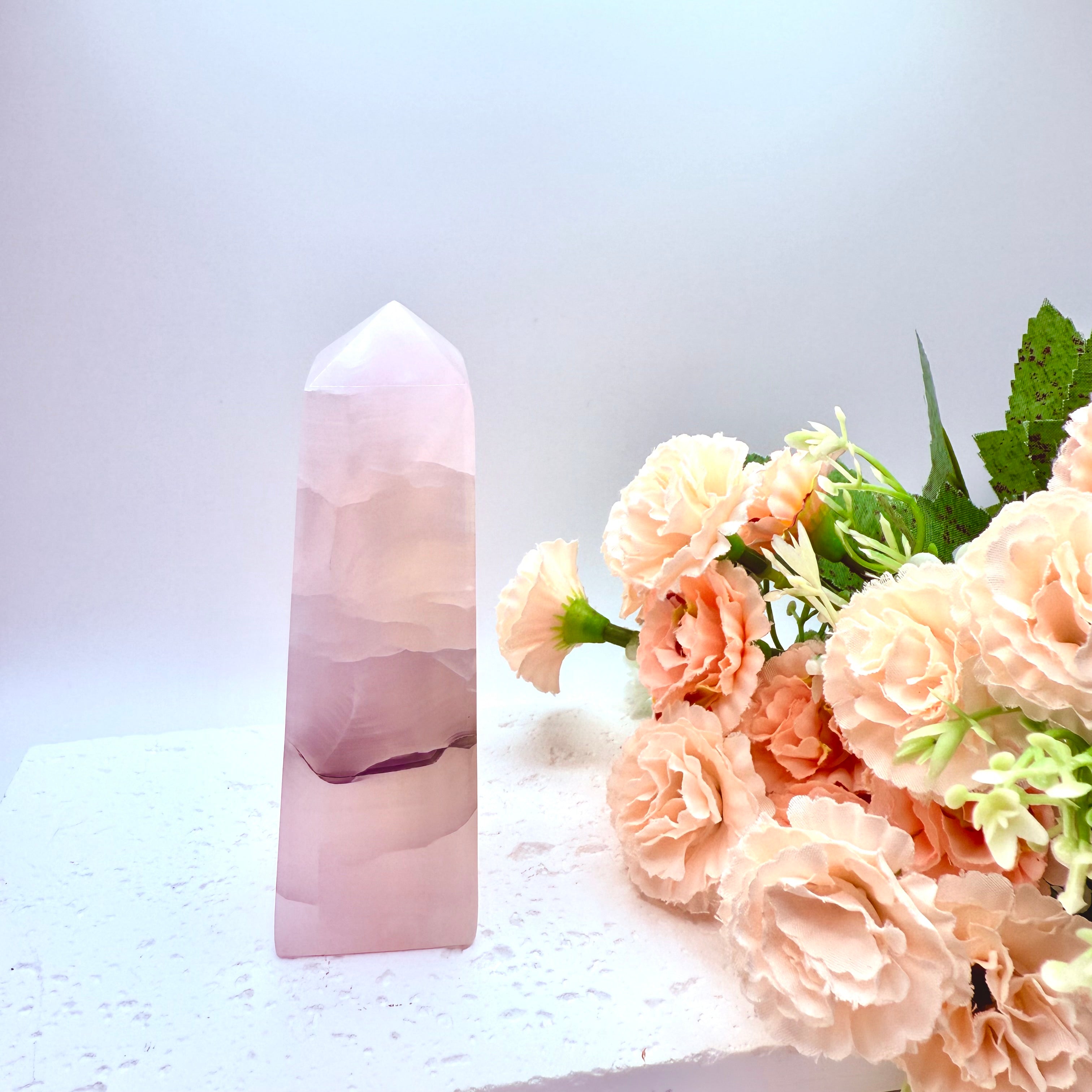 Pink Mangano Calcite Towers