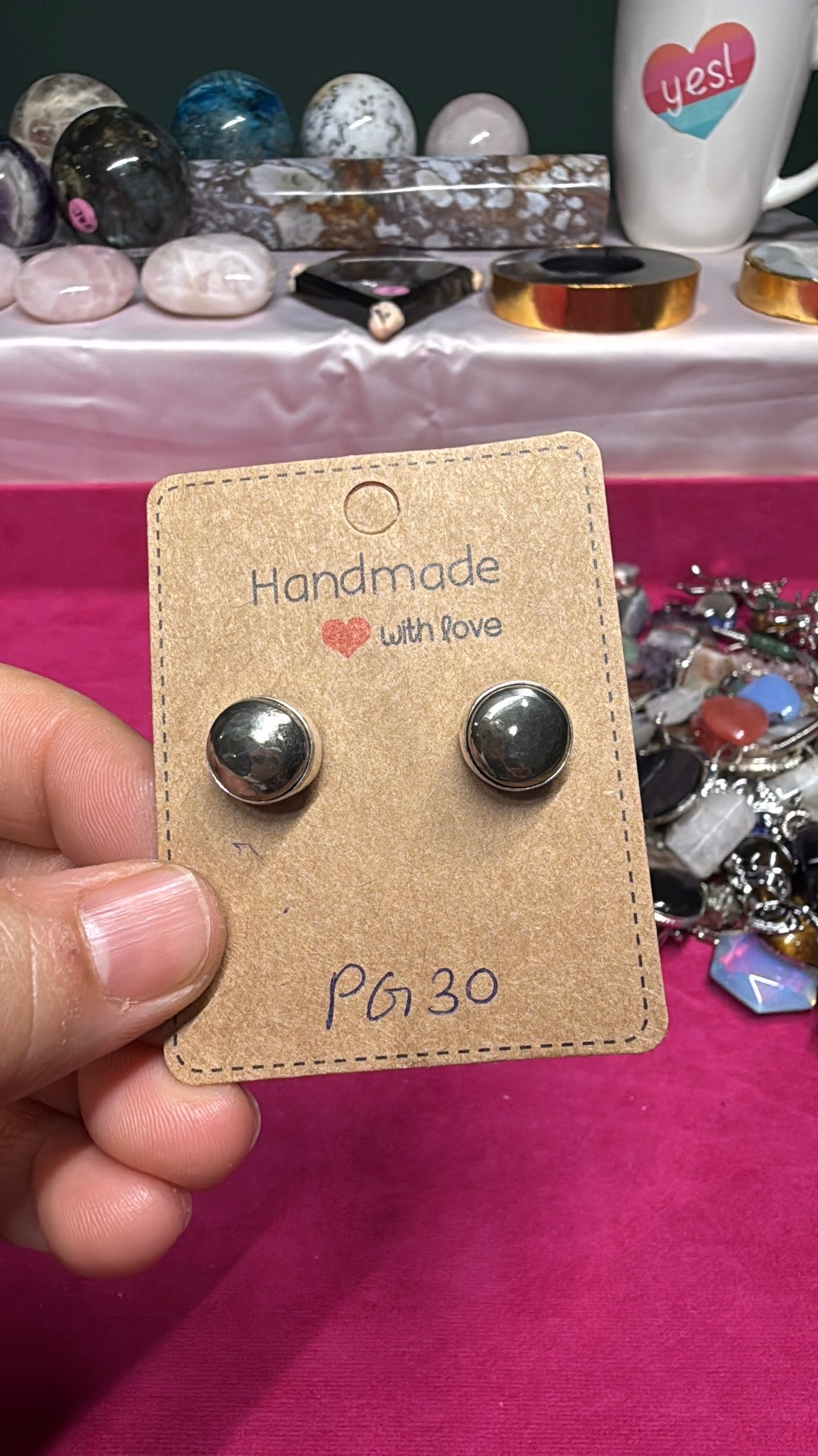 Pyrite Stud Earrings