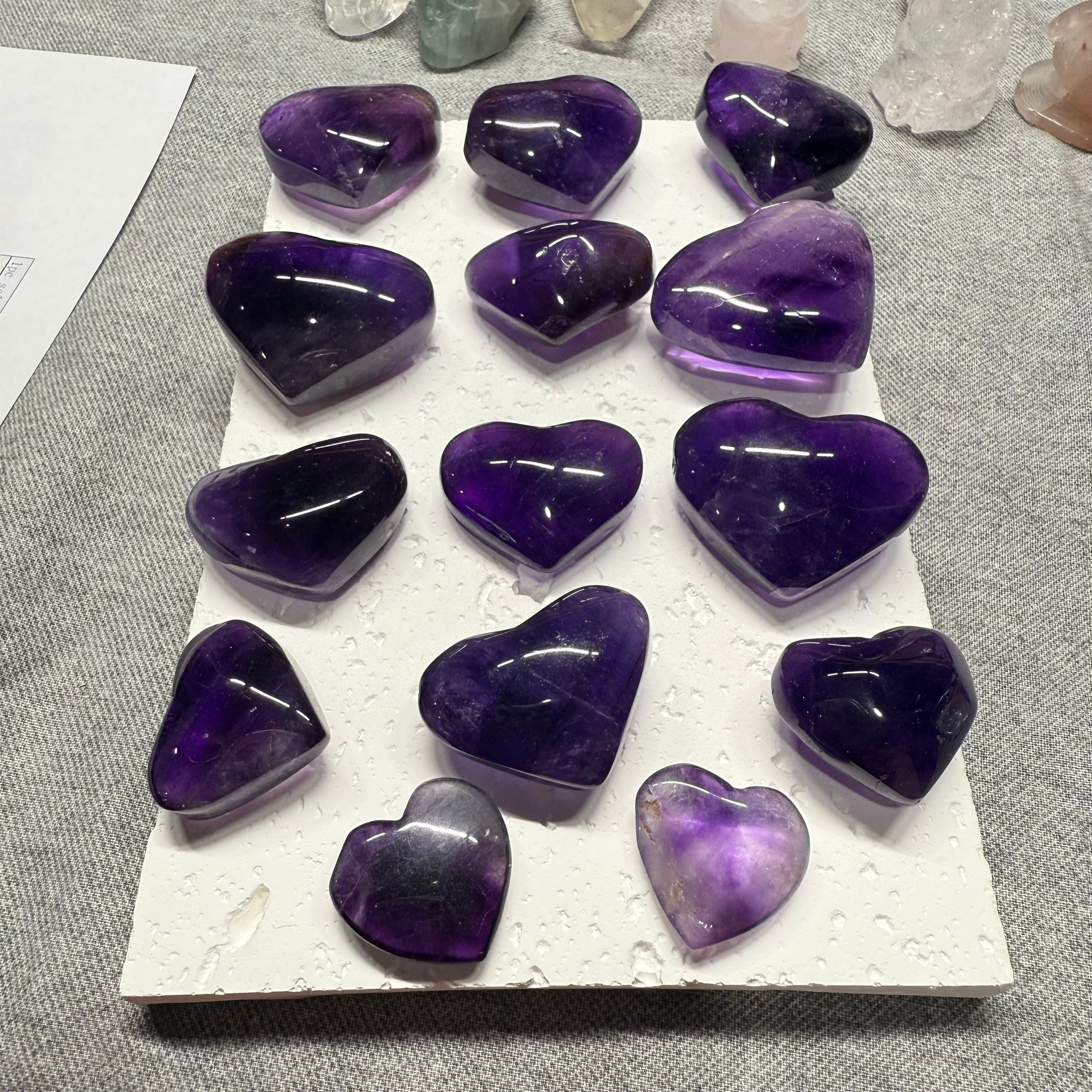 Mini-Amethyst-Herzen (Los)