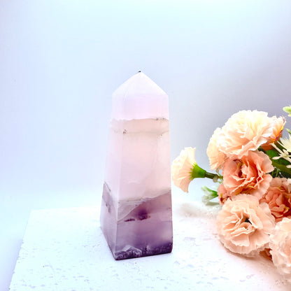 Pink Mangano Calcite Tower