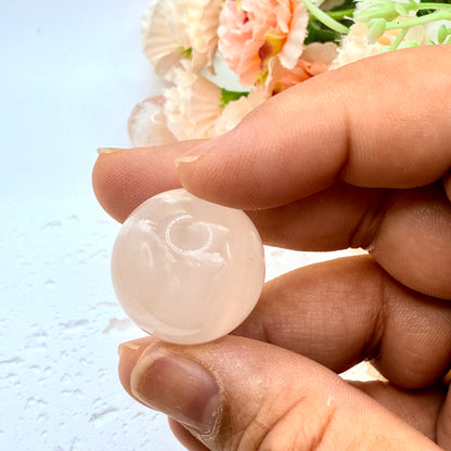 Flower Agate Mini Spheres Pair
