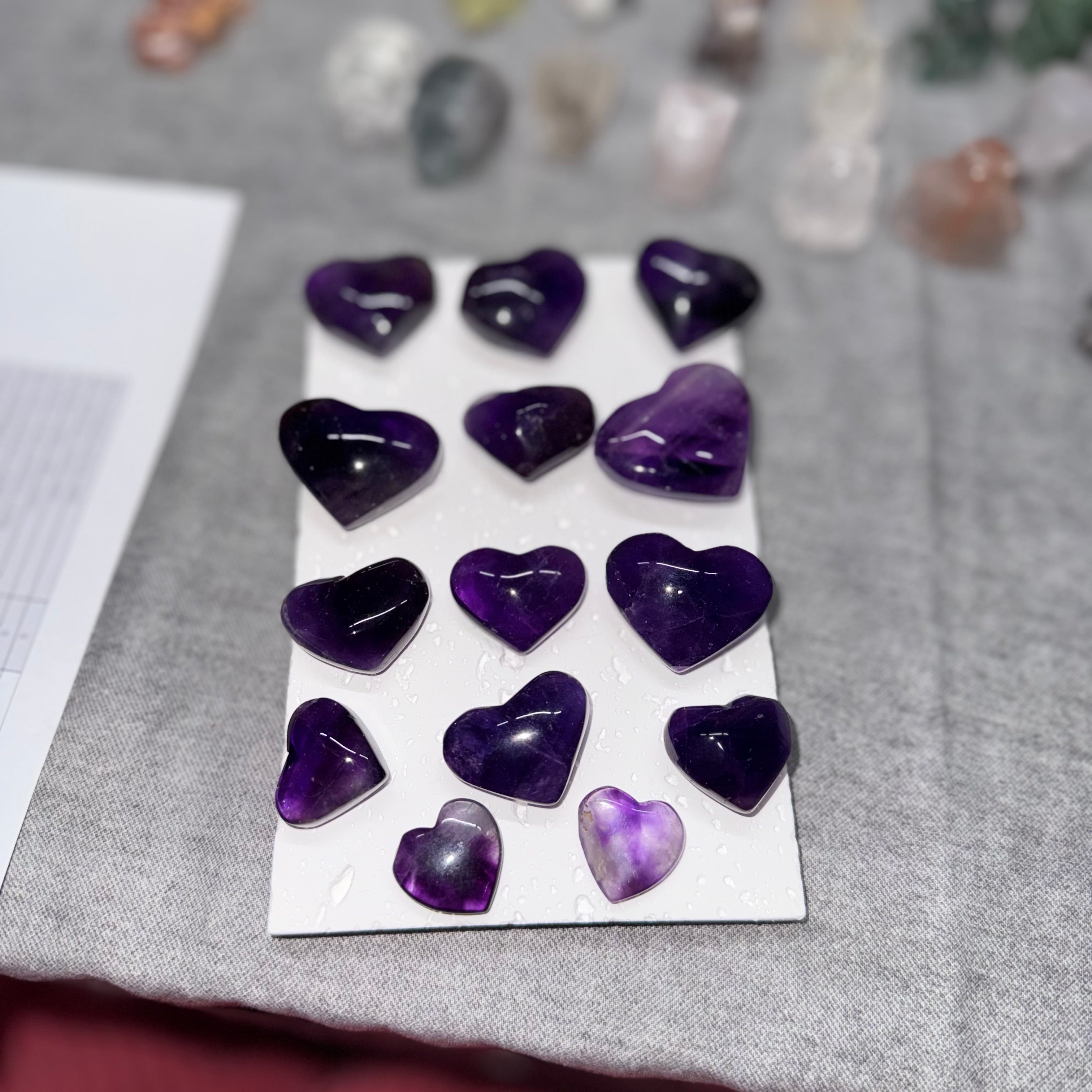 Mini-Amethyst-Herzen (Los)