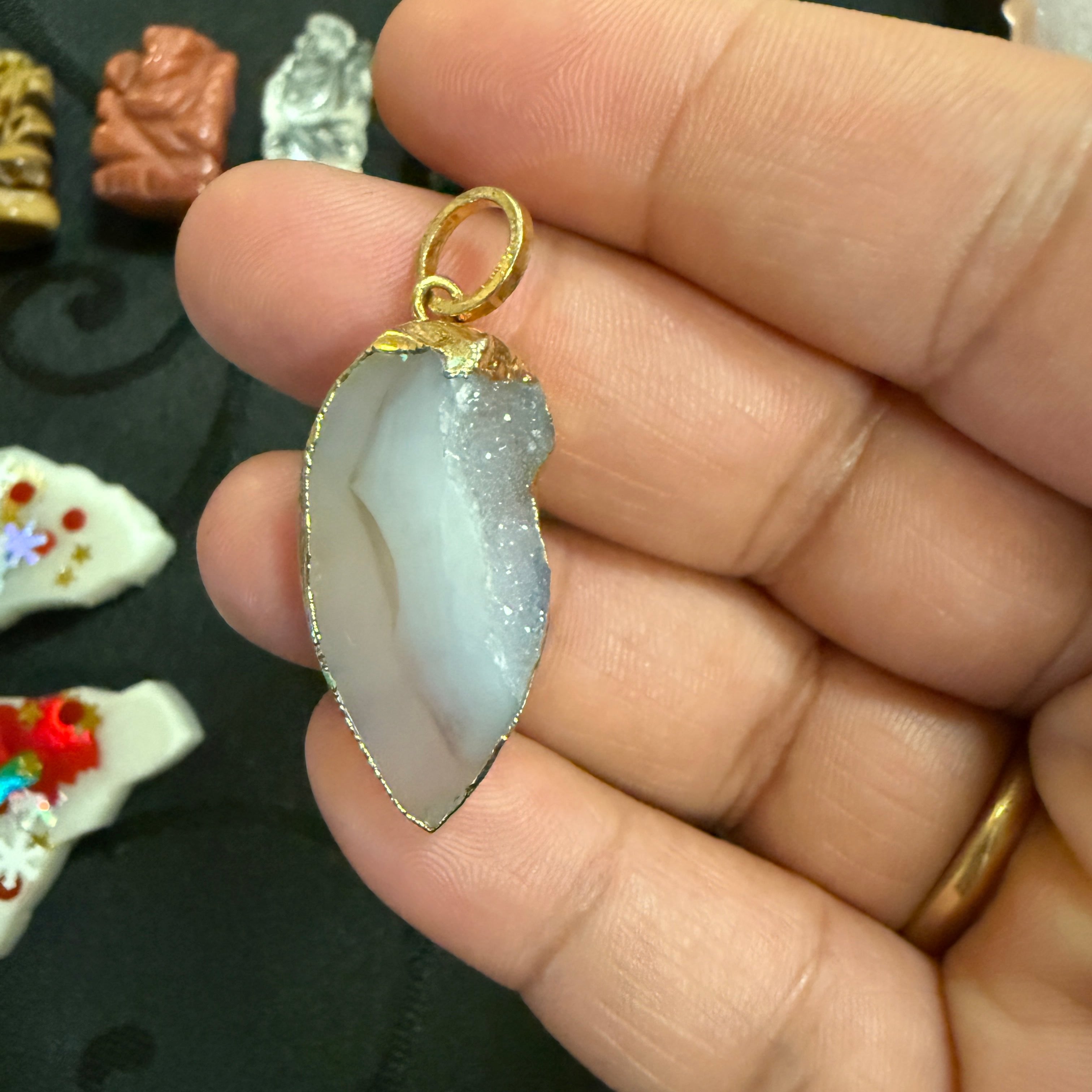 Agate Druzy Pendent