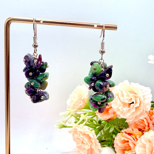 Crystal Chip Bunch Earrings