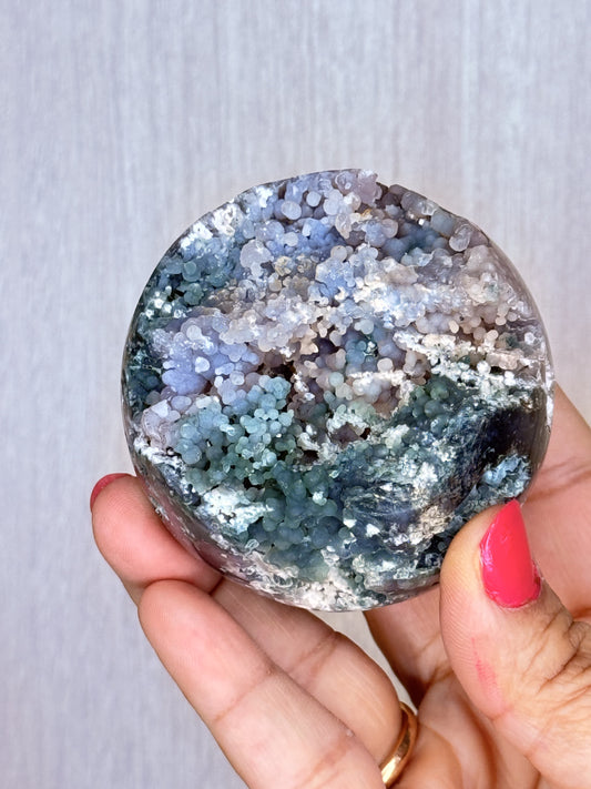 Grape Agate Sphere – Botryoidal Purple Chalcedony from Indonesia | Handpicked Collector Crystal