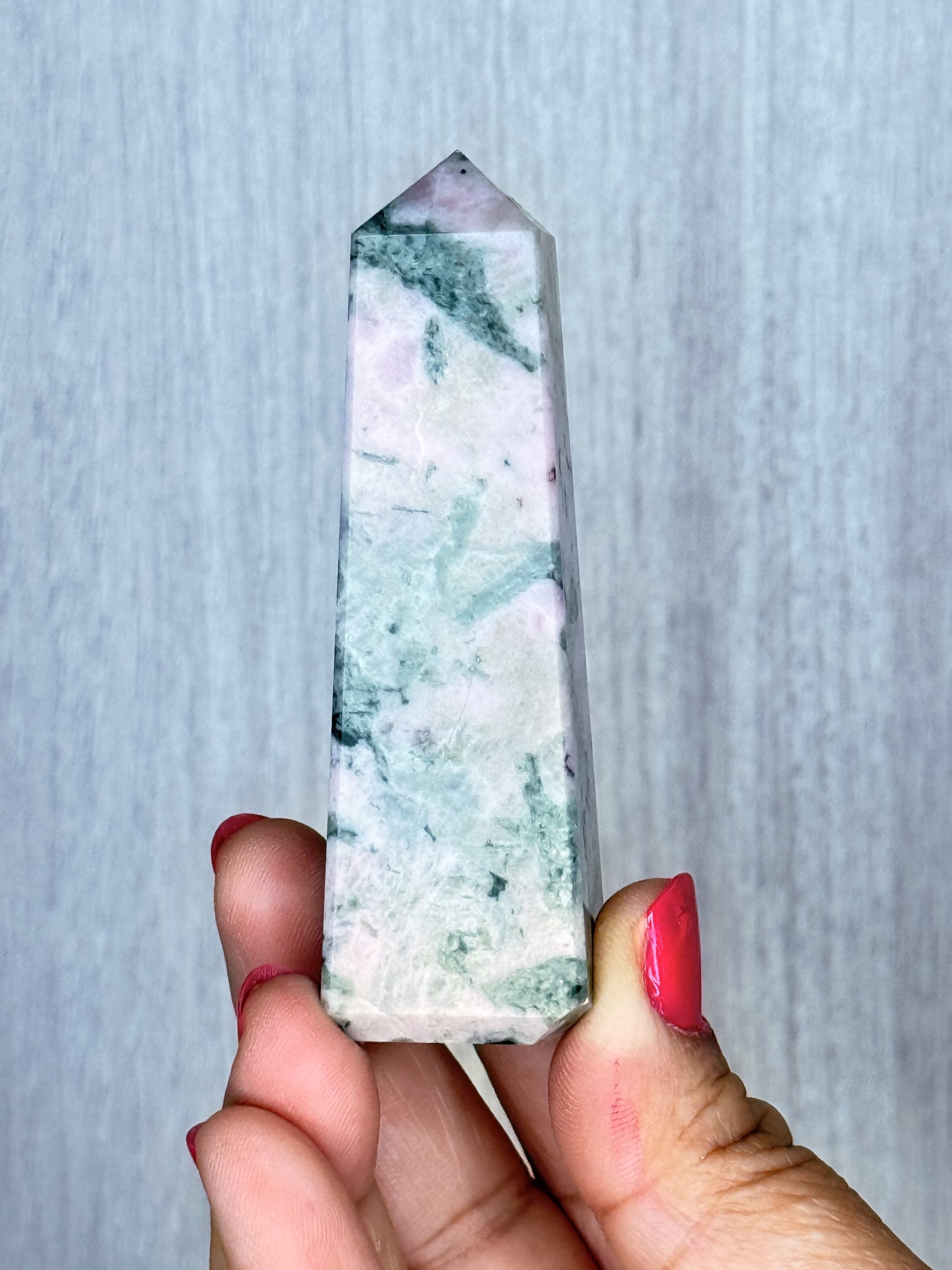 Unicorn Jasper Obelisk – Polished Jasper Tower | Handpicked Colorful Grounding Stone - Auralis Crystals