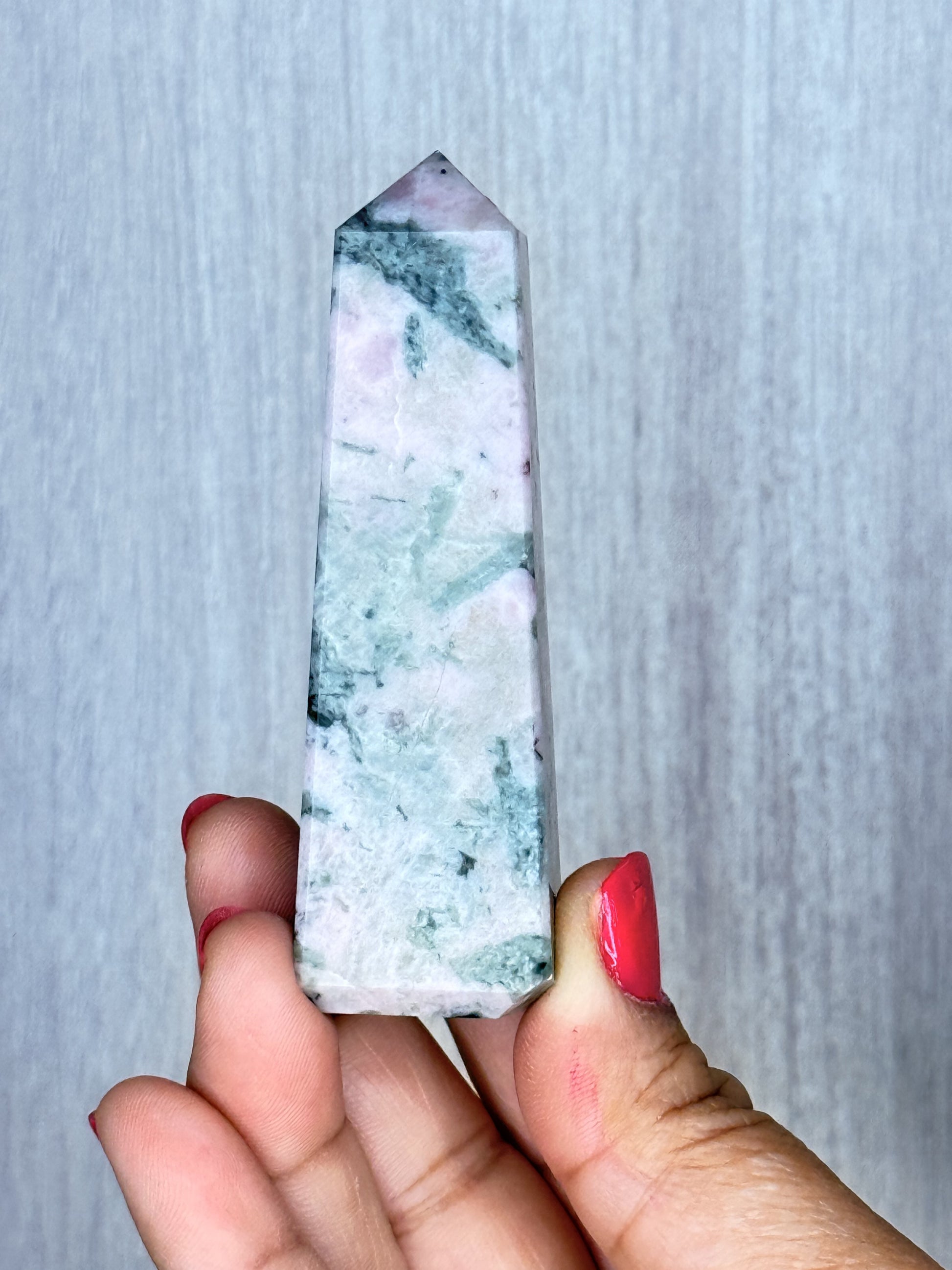 Unicorn Jasper Obelisk – Polished Jasper Tower | Handpicked Colorful Grounding Stone - Auralis Crystals