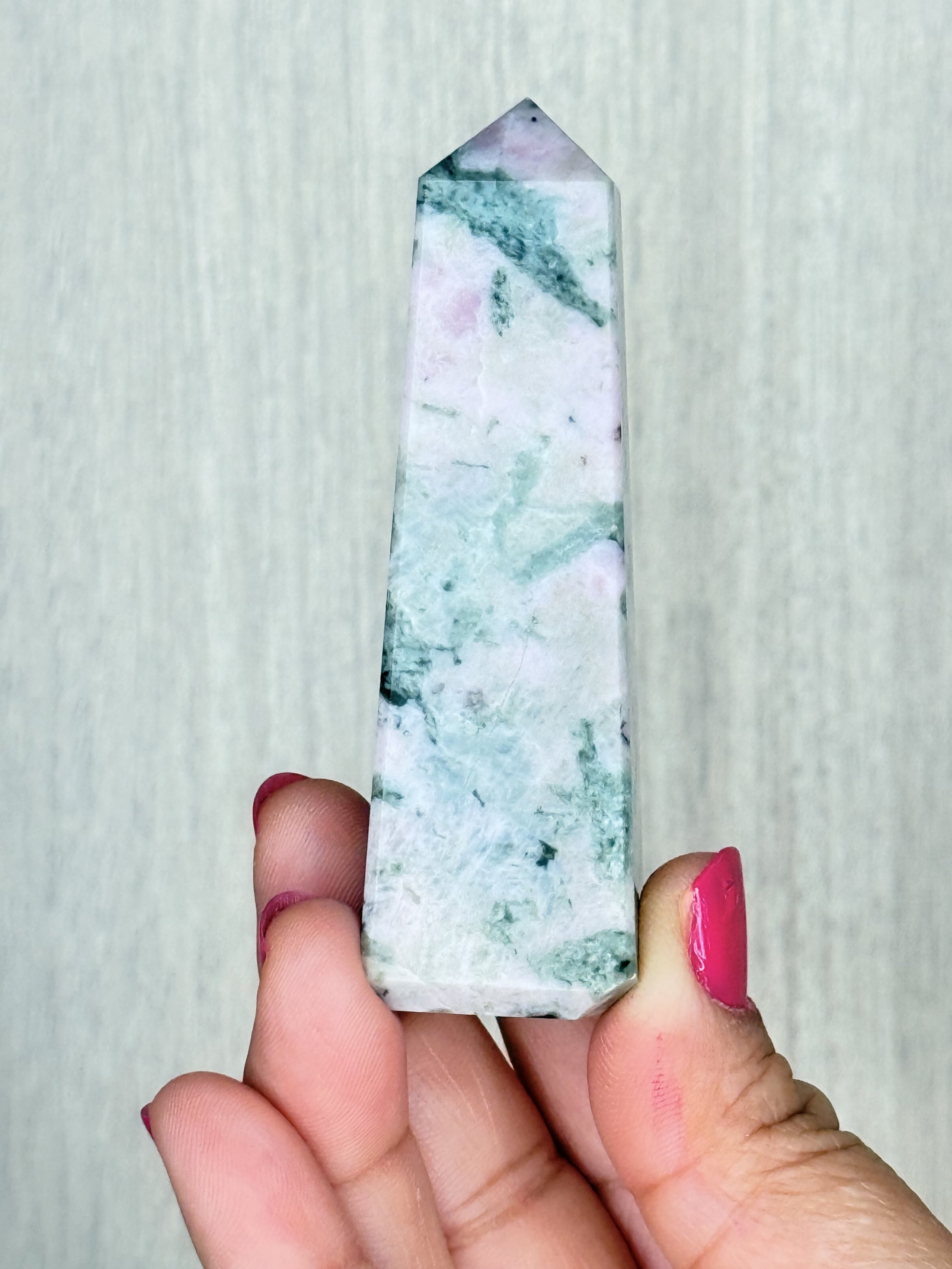 Unicorn Jasper Obelisk – Polished Jasper Tower | Handpicked Colorful Grounding Stone - Auralis Crystals