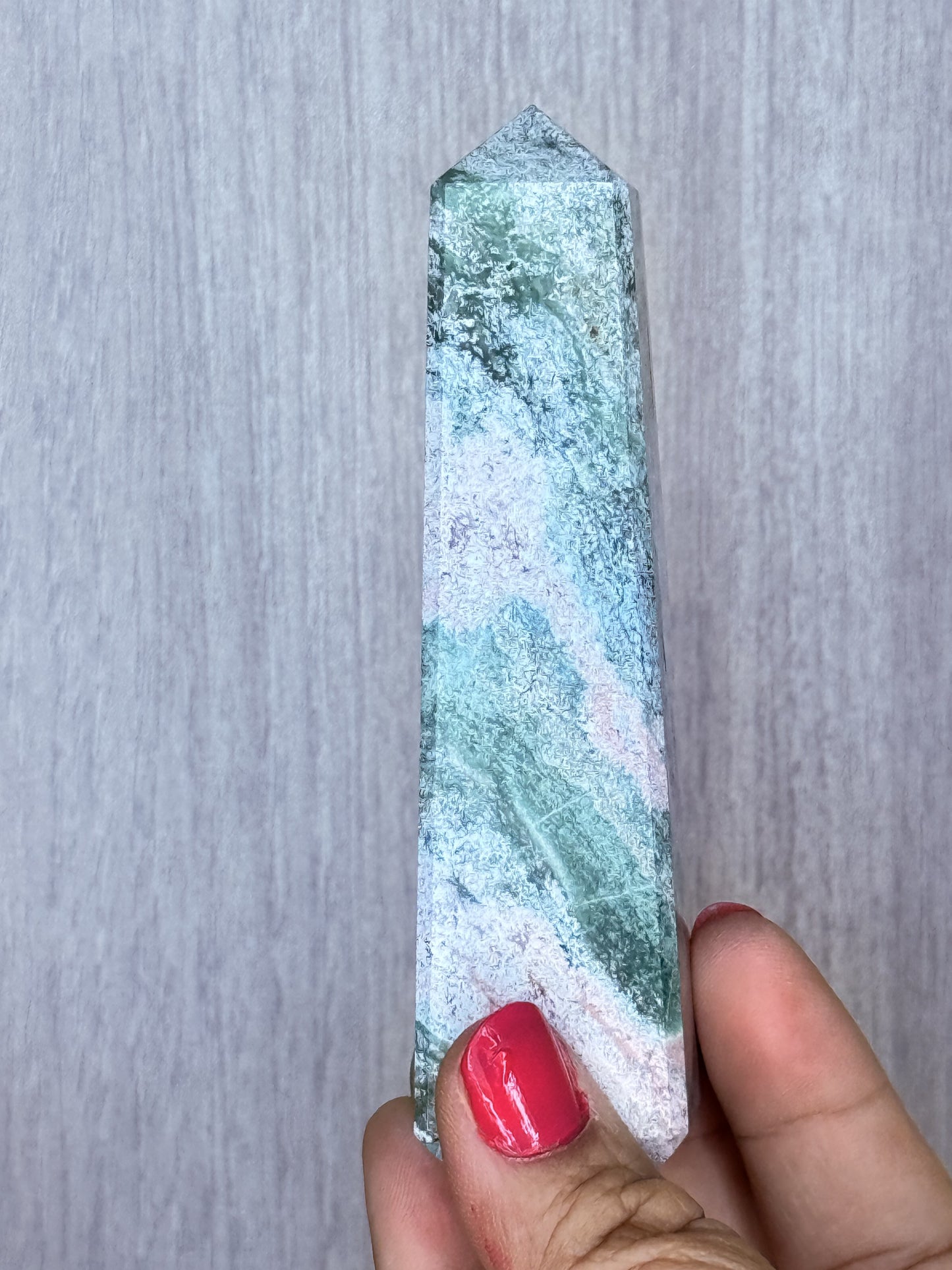 Unicorn Jasper Obelisk – Polished Jasper Tower | Handpicked Colorful Grounding Stone - Auralis Crystals
