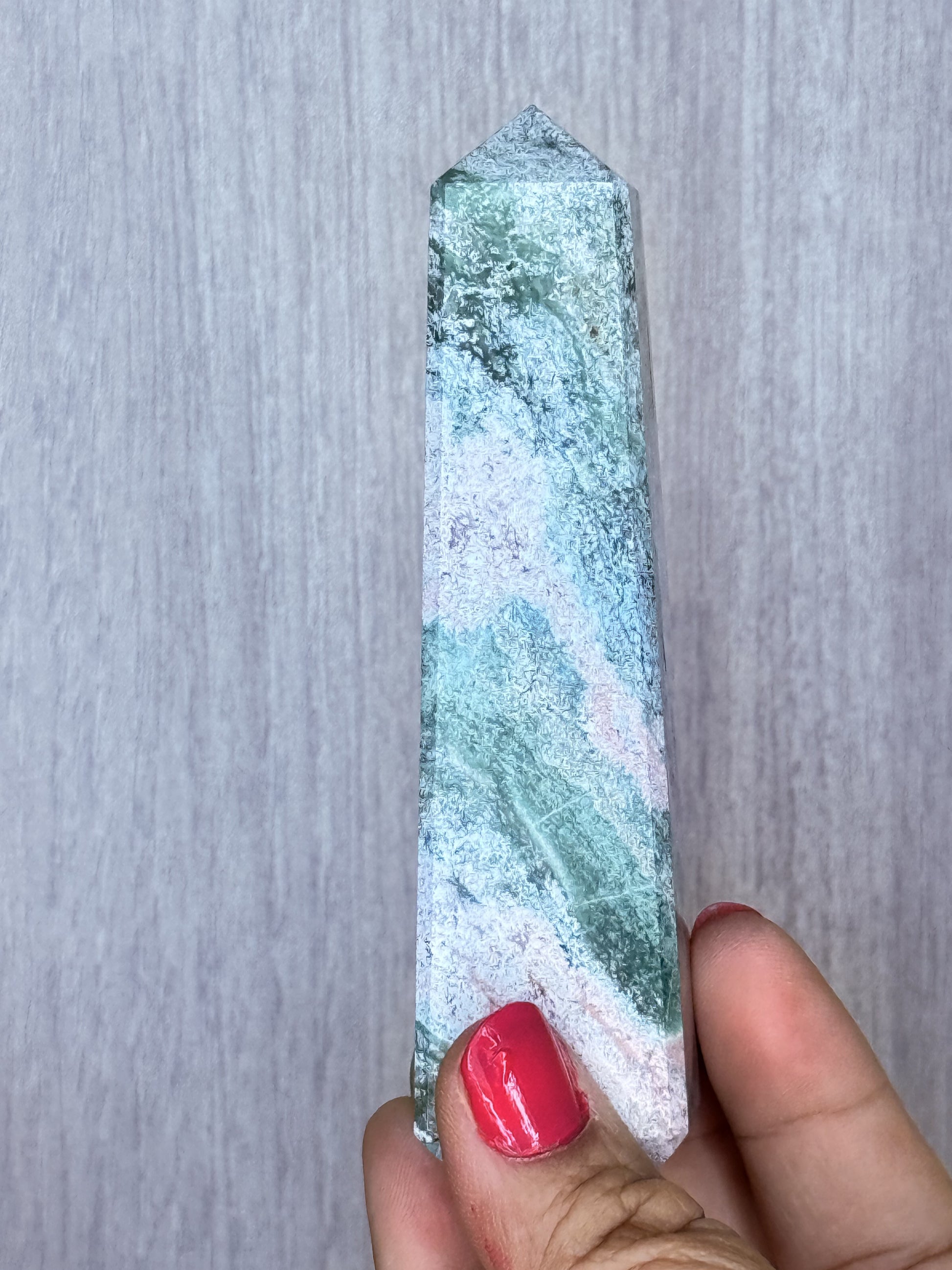Unicorn Jasper Obelisk – Polished Jasper Tower | Handpicked Colorful Grounding Stone - Auralis Crystals