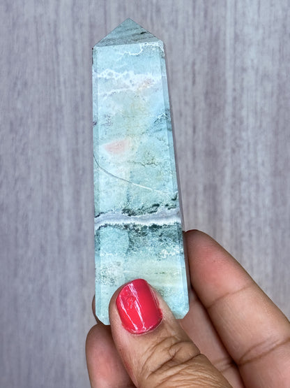Unicorn Jasper Obelisk – Polished Jasper Tower | Handpicked Colorful Grounding Stone - Auralis Crystals