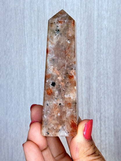 Sunstone Obelisk – Polished Feldspar Tower | Handpicked Confidence & Vitality Crystal