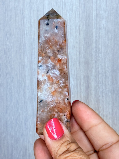 Sunstone Obelisk – Polished Feldspar Tower | Handpicked Confidence & Vitality Crystal
