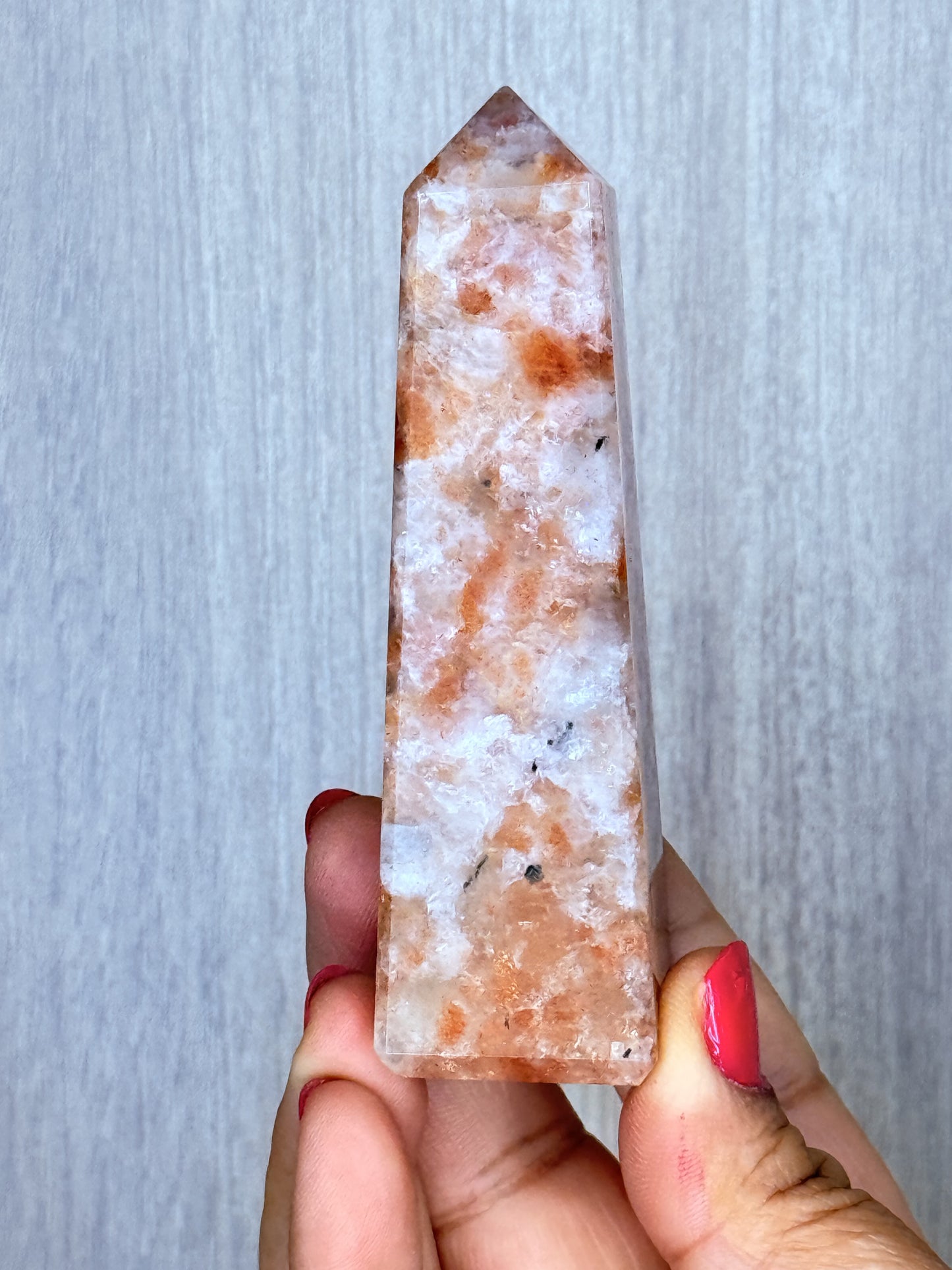 Sunstone Obelisk – Polished Feldspar Tower | Handpicked Confidence & Vitality Crystal