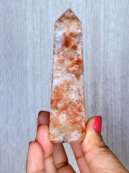 Sunstone Obelisk – Polished Feldspar Tower | Handpicked Confidence & Vitality Crystal